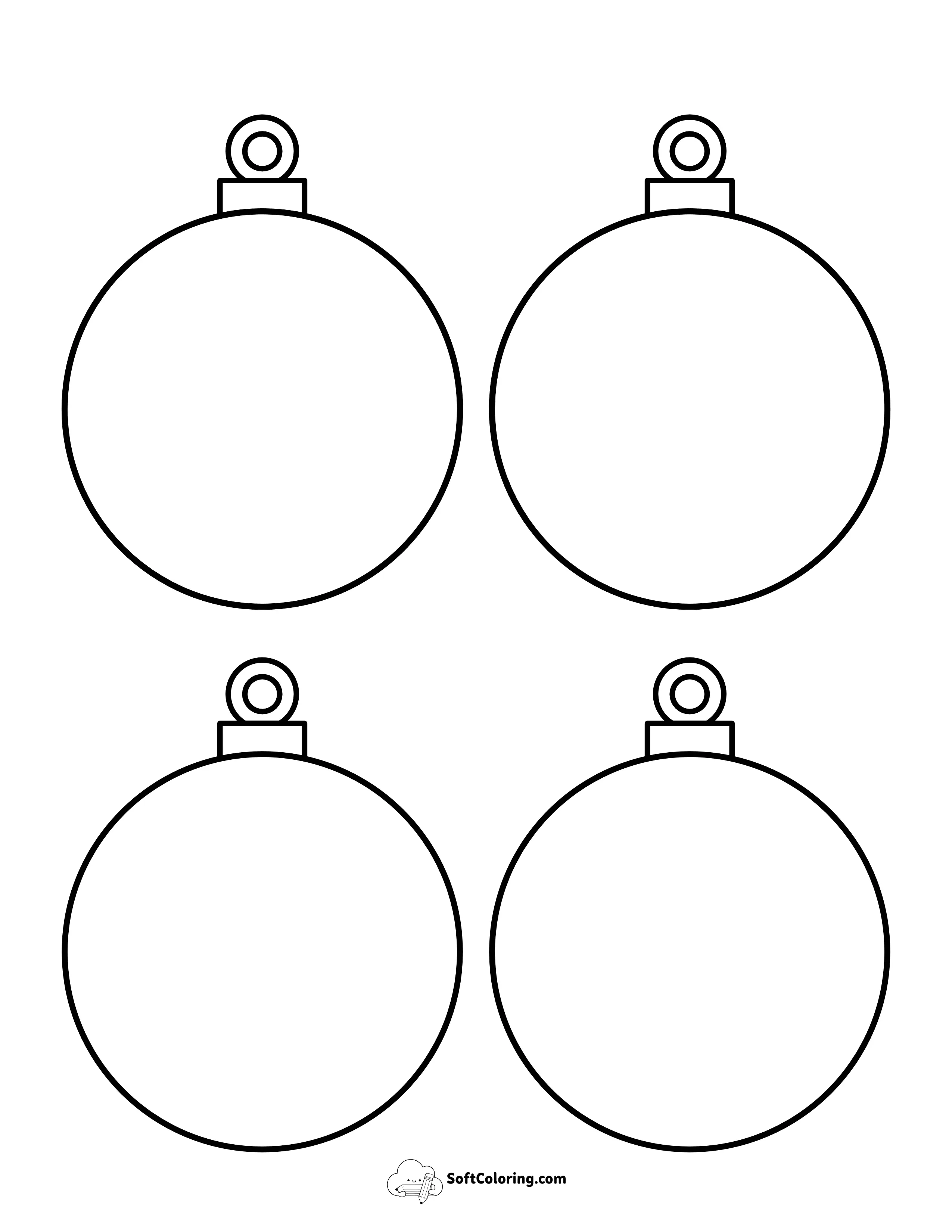 Large Round Blank Printable Ornaments