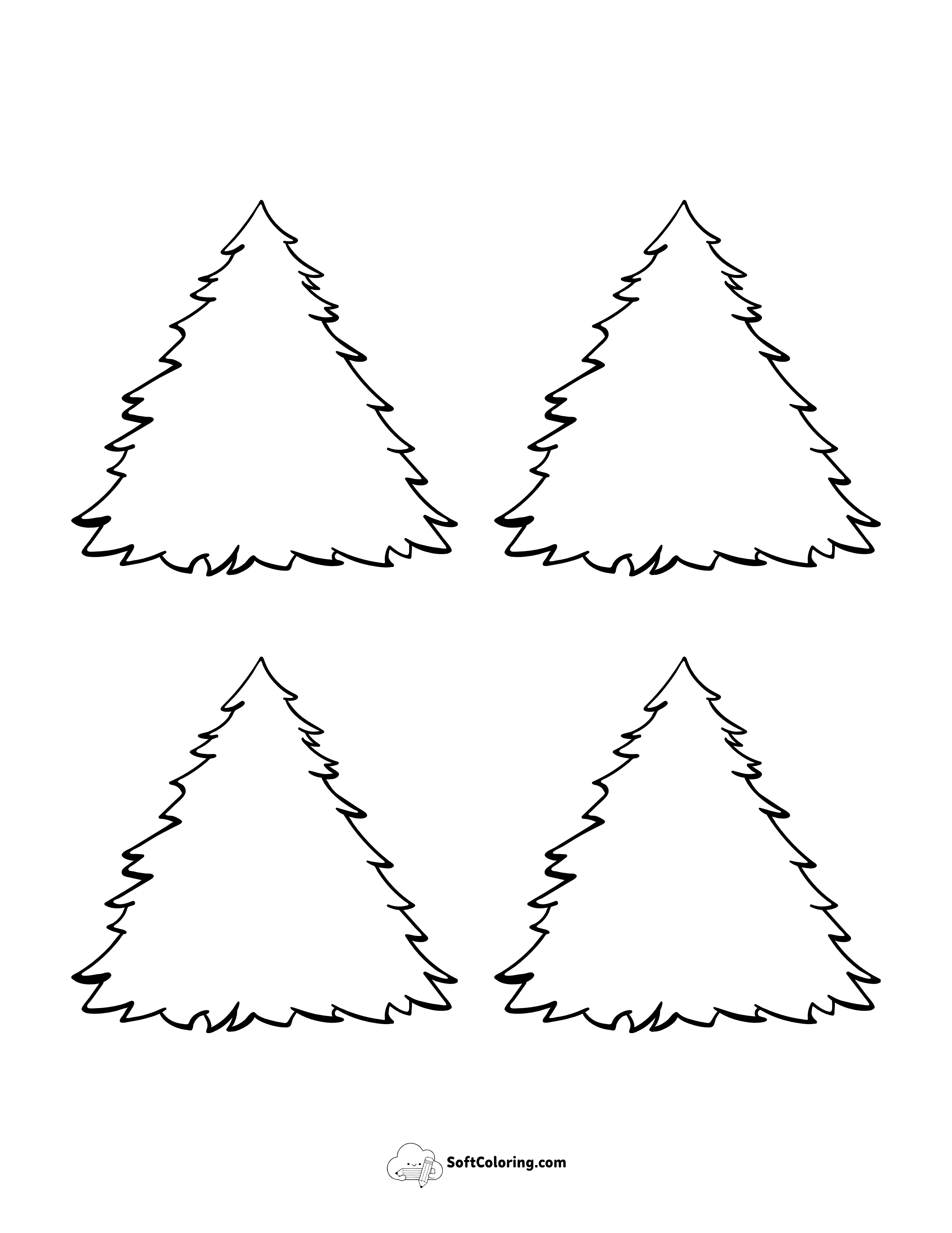 Style 11: Small Xmas Tree Outlines