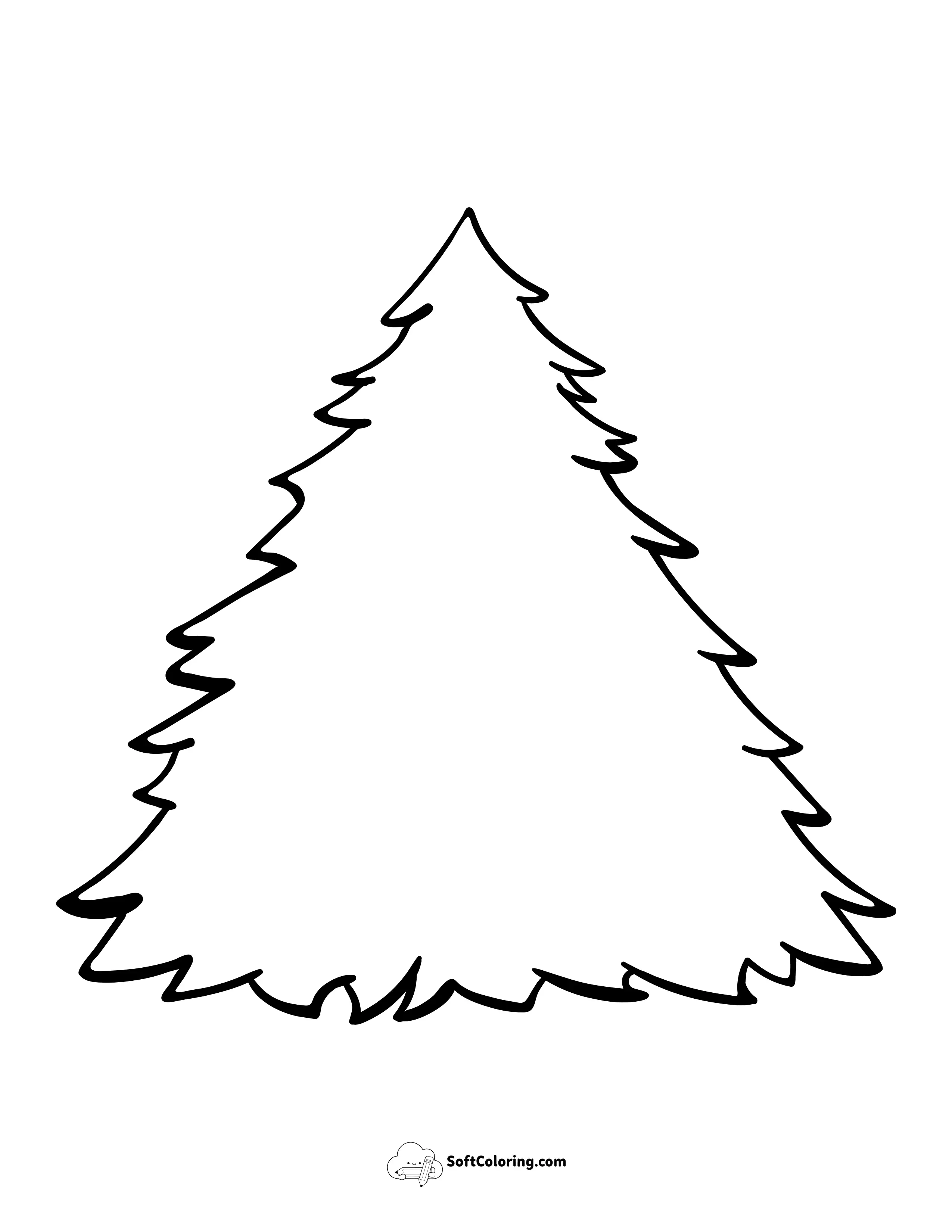 Style 11: Christmas Fir Tree Outline