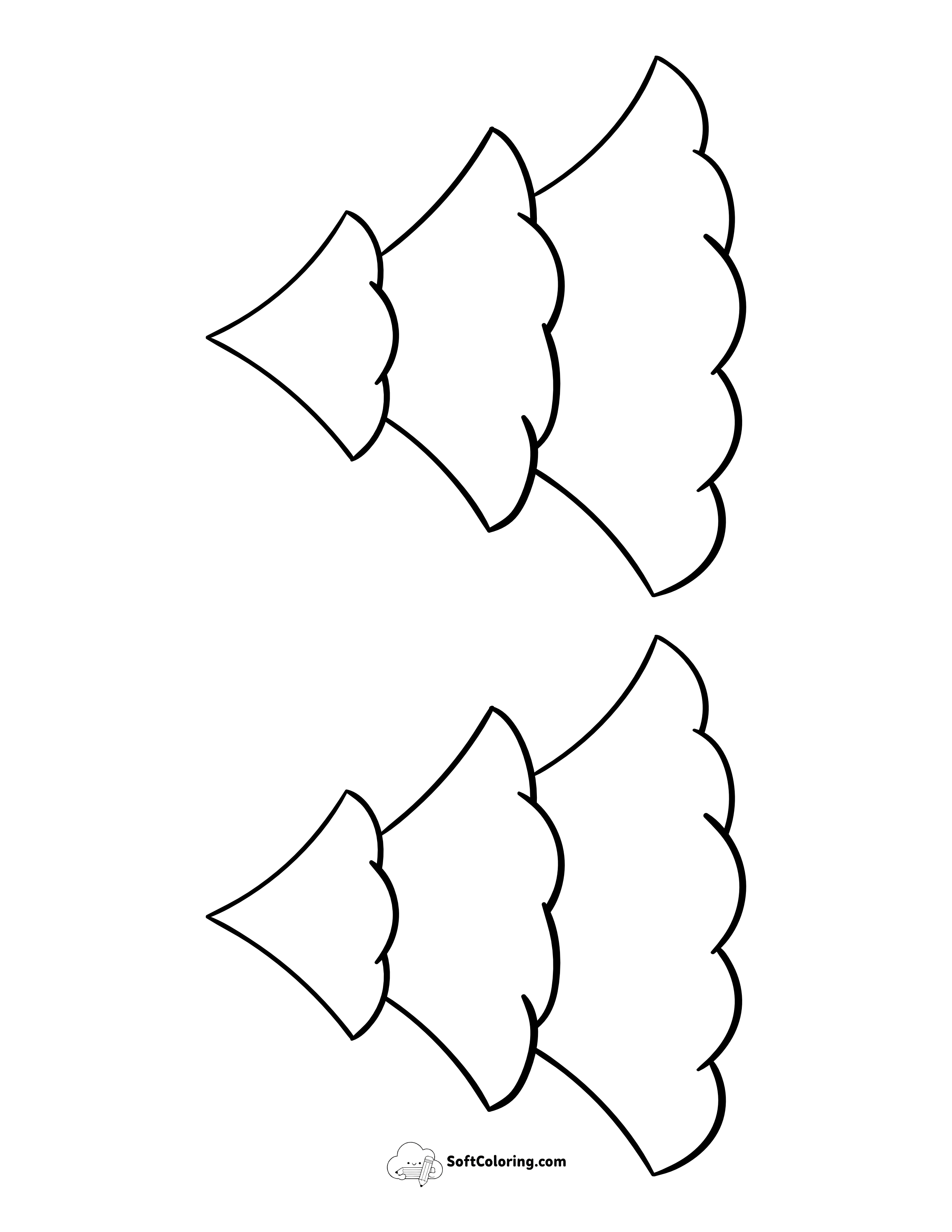 Style 13: Medium Christmas Tree Outlines