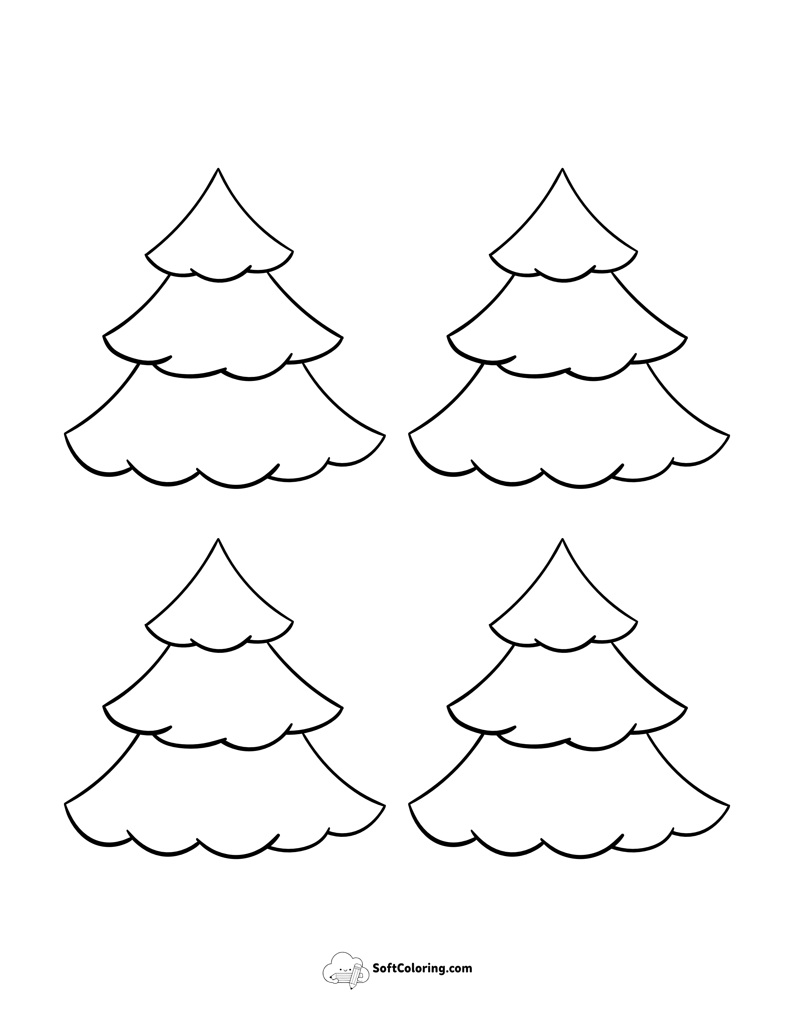 Style 13: Small Christmas Tree Outlines