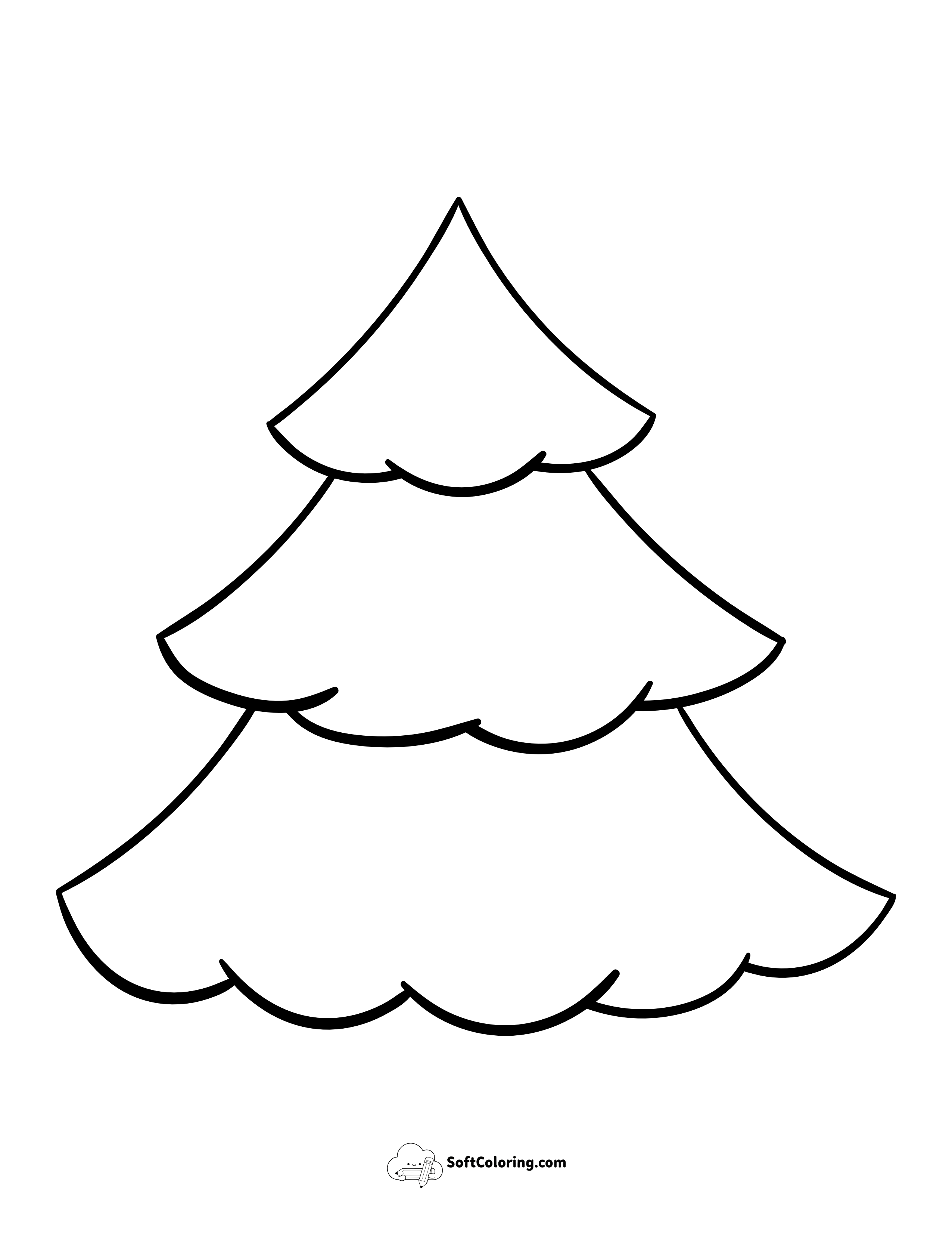 Style 13: Large Christmas Tree Outline