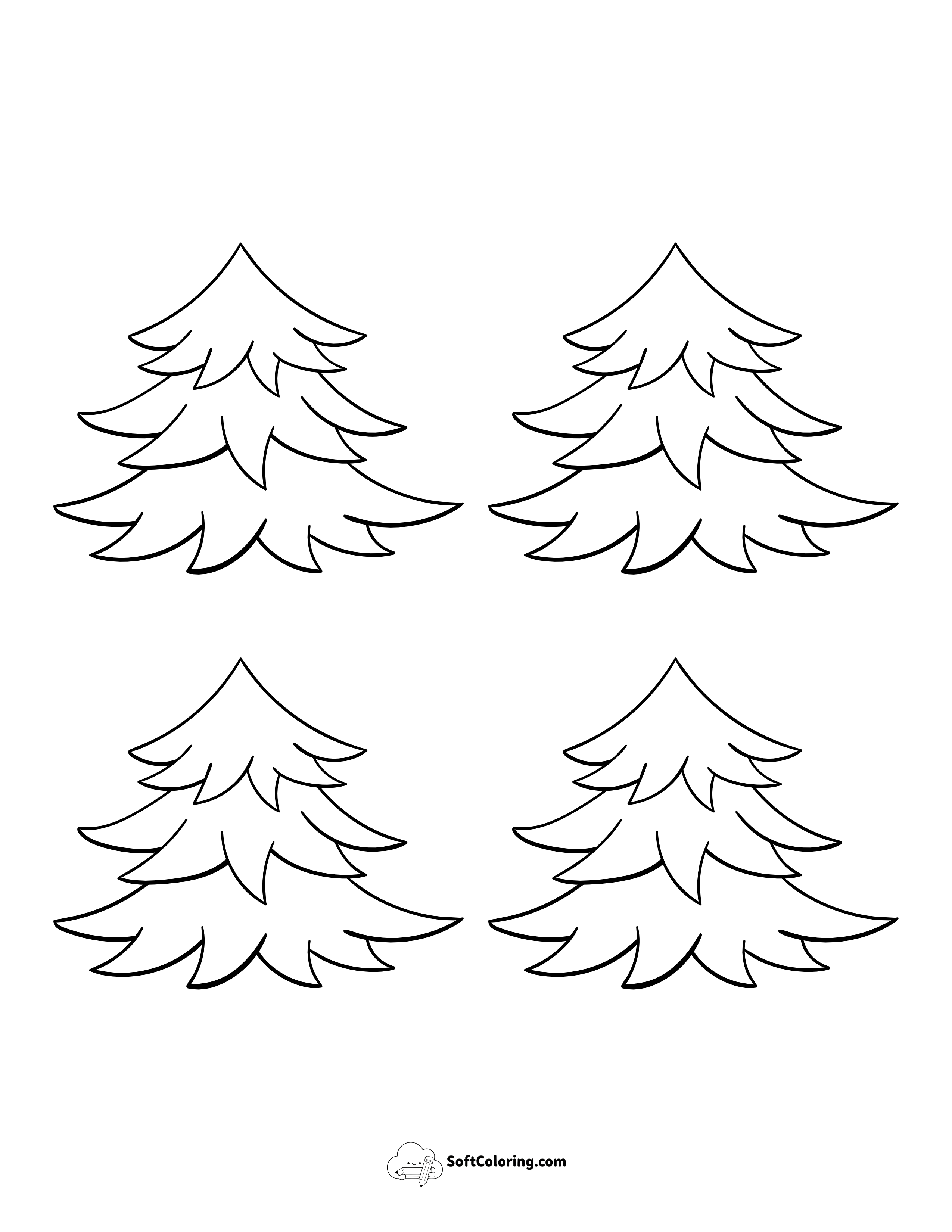 Style 14: Small Printable Xmas Trees