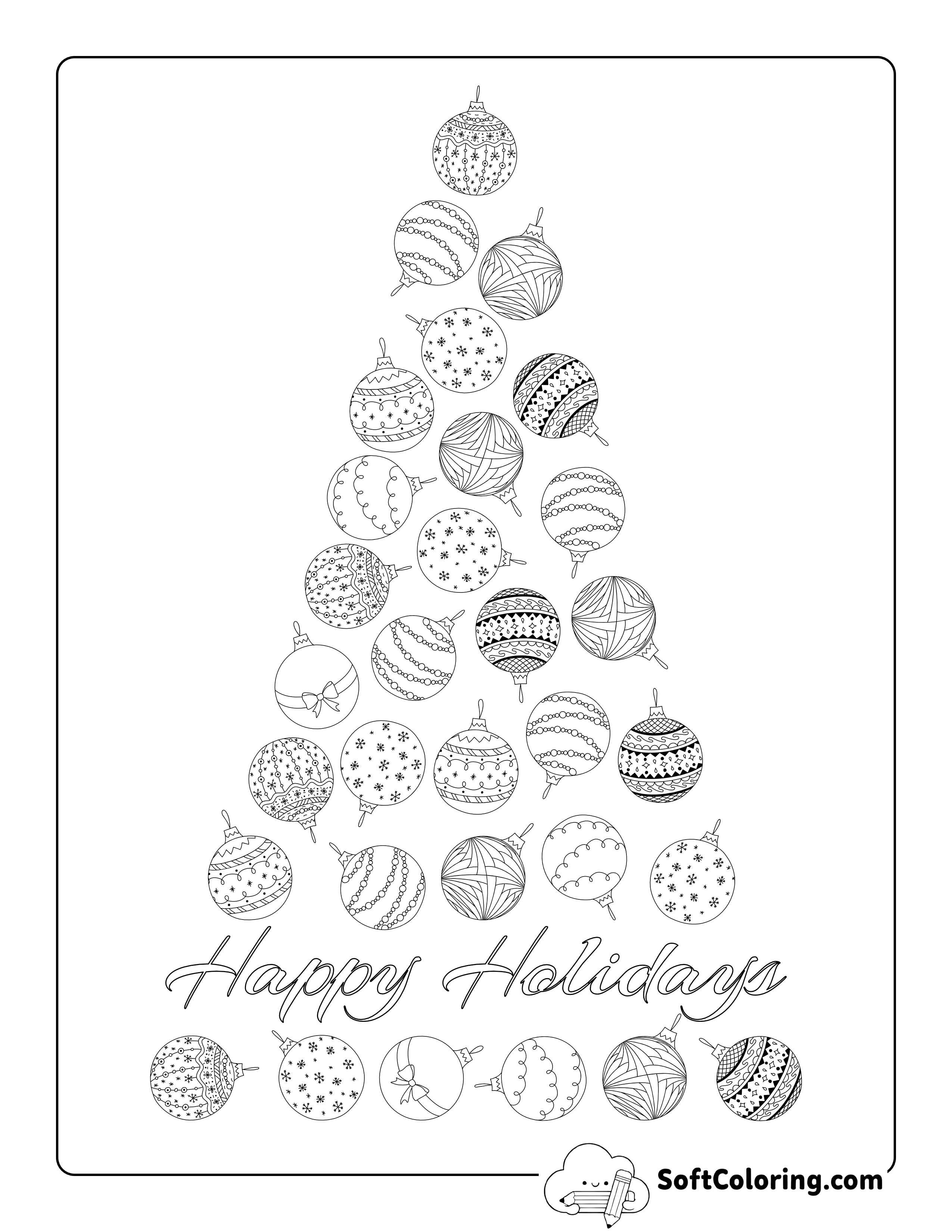 Bauble Ornaments Shaped as Christmas Tree Picture