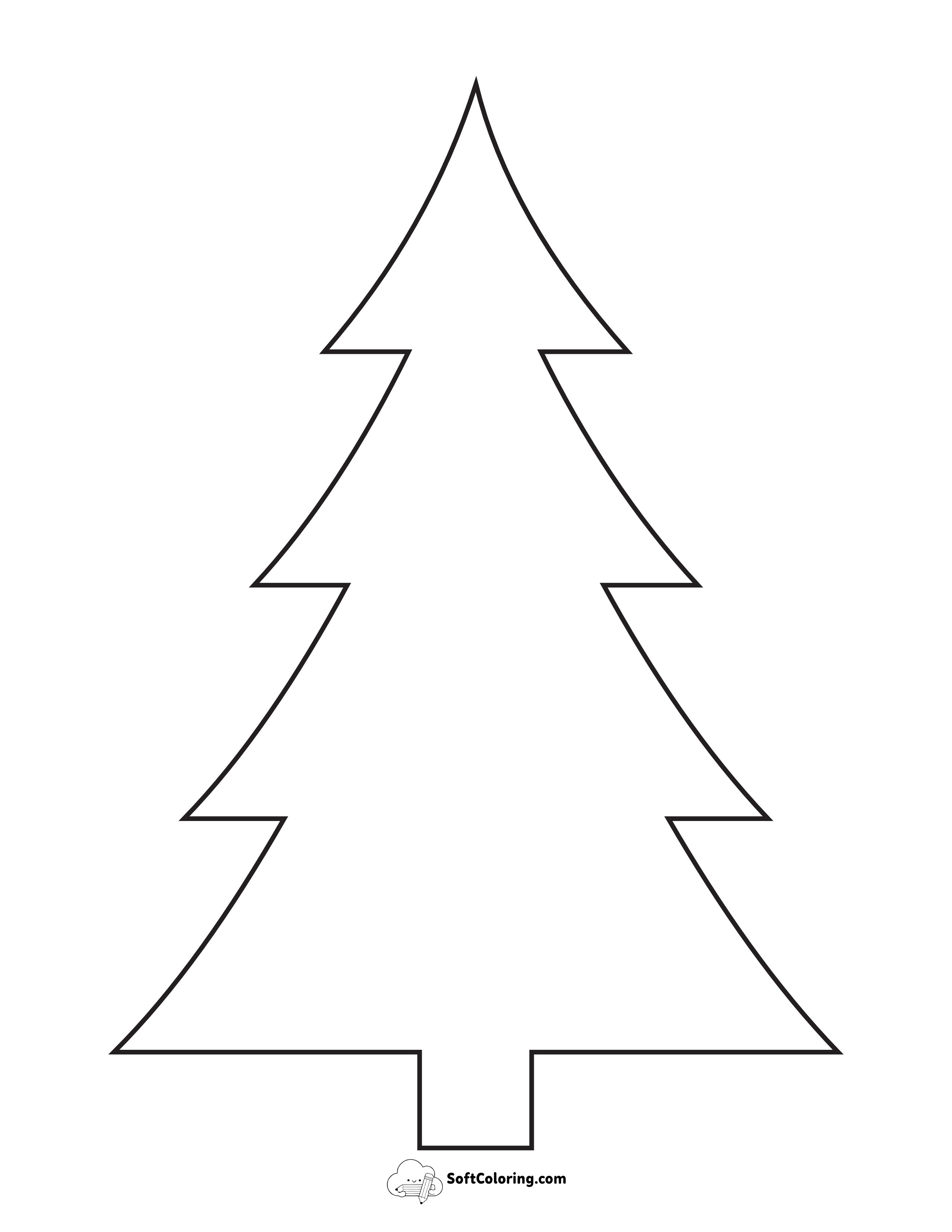 Style 1: Blank Christmas Tree Template Large