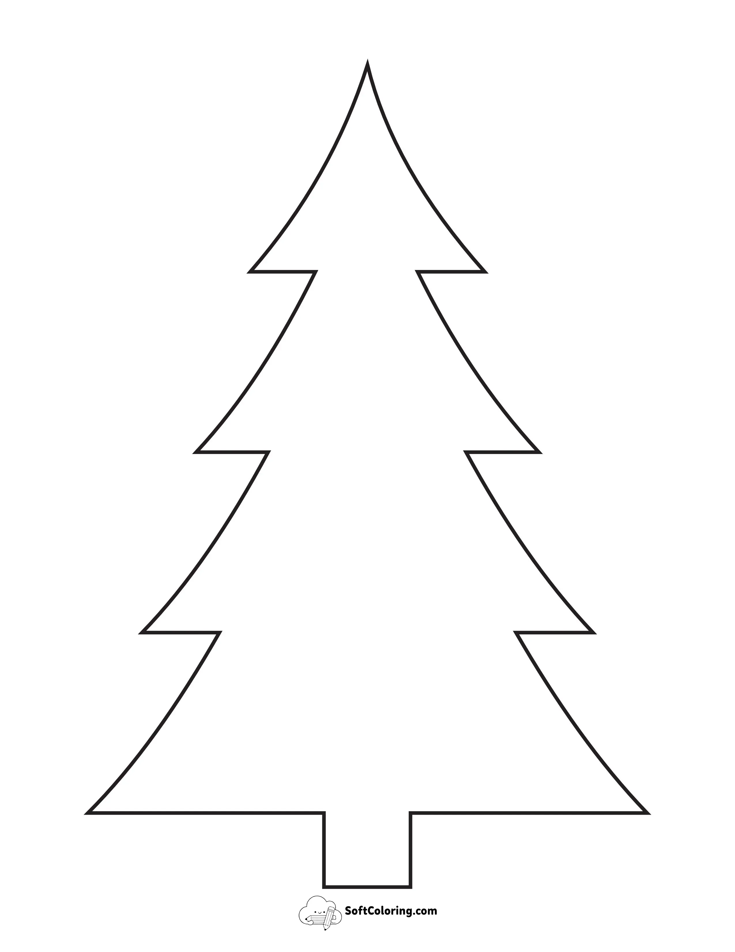 Style 1: Blank Christmas Tree Template Large