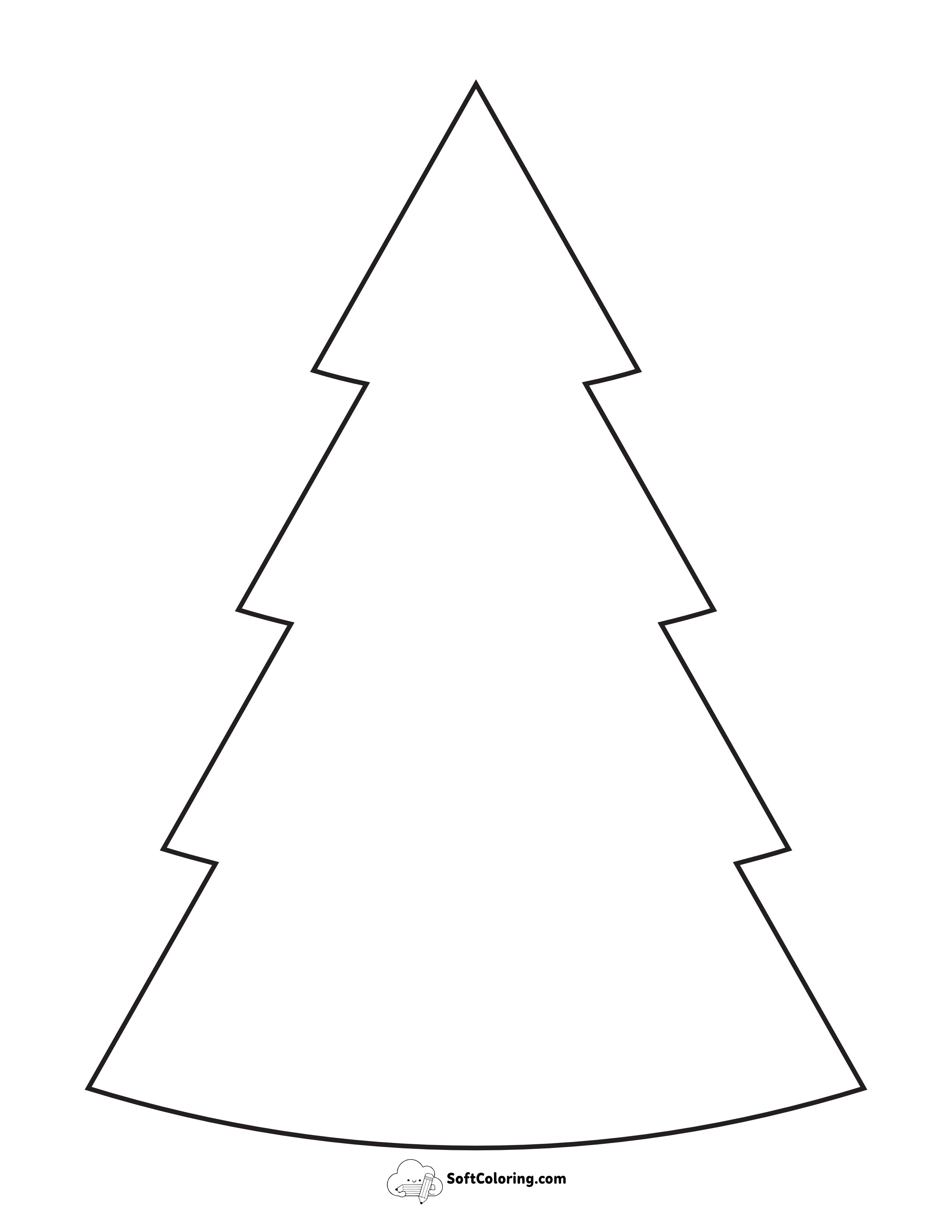 Style 6: Blank Christmas Tree Outline