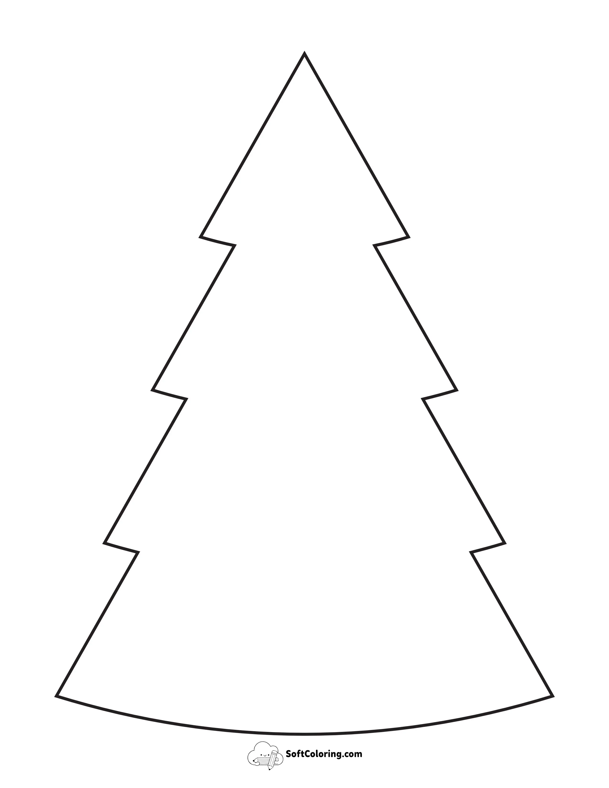 Style 6: Blank Christmas Tree Outline