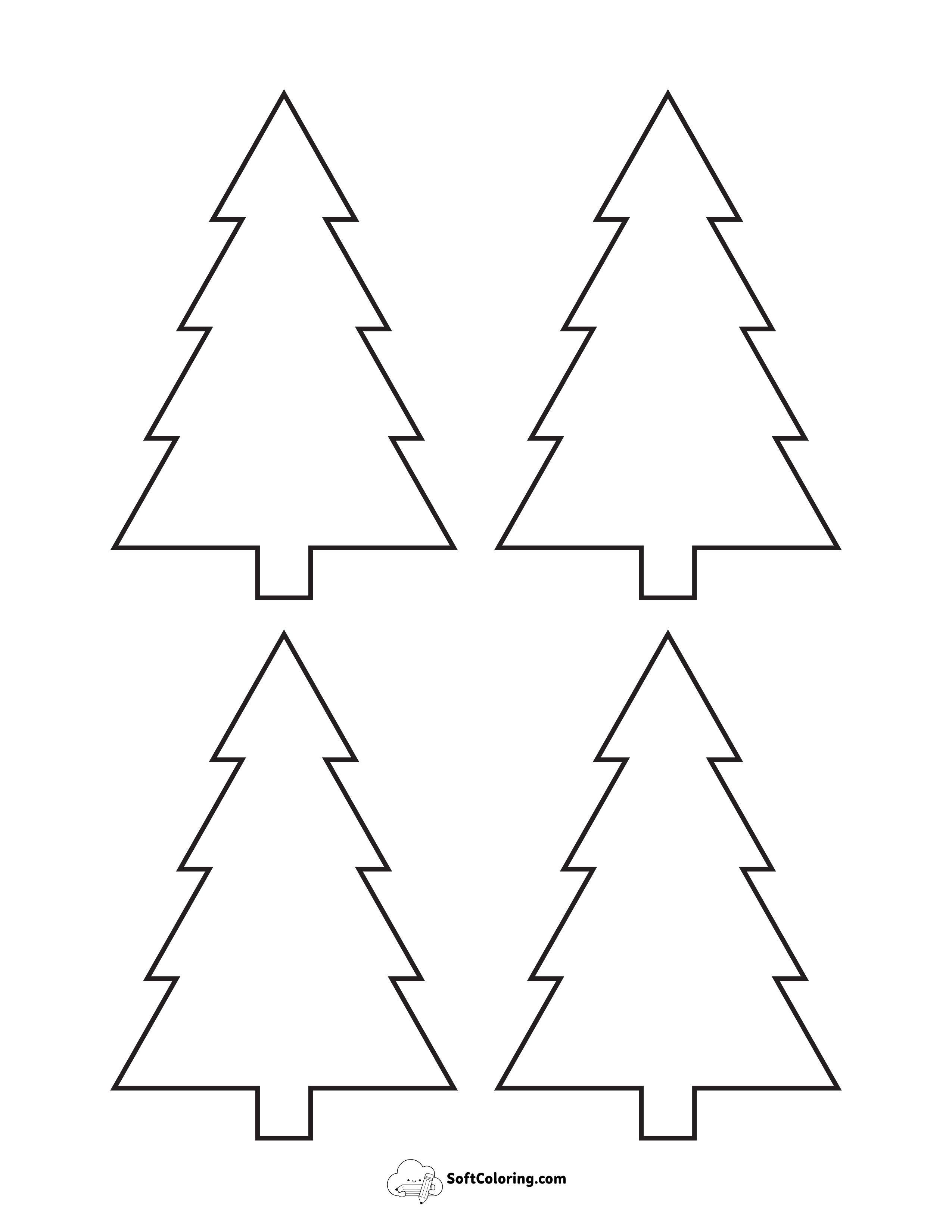 Style 3: Small Blank Tree Templates