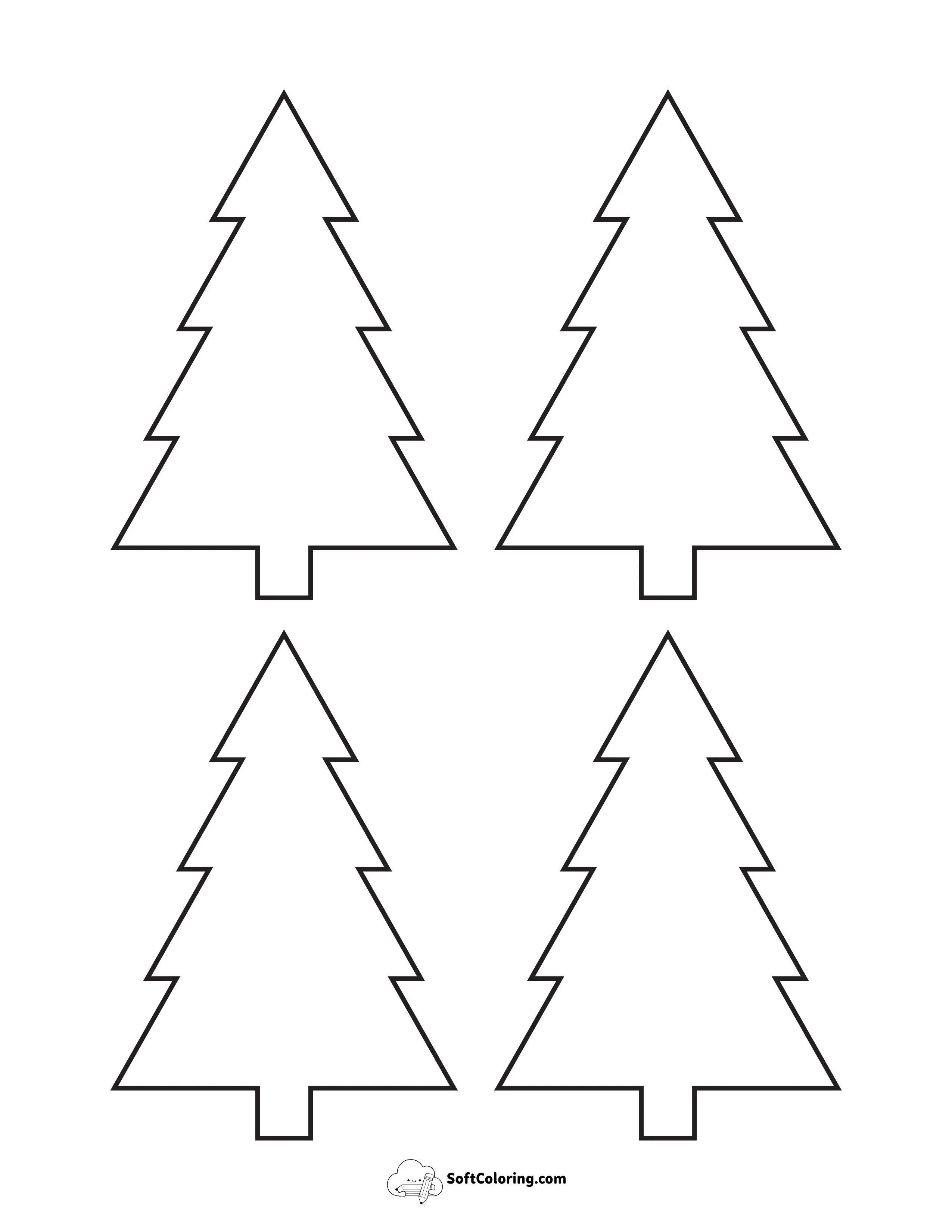 Style 3: Small Blank Tree Templates