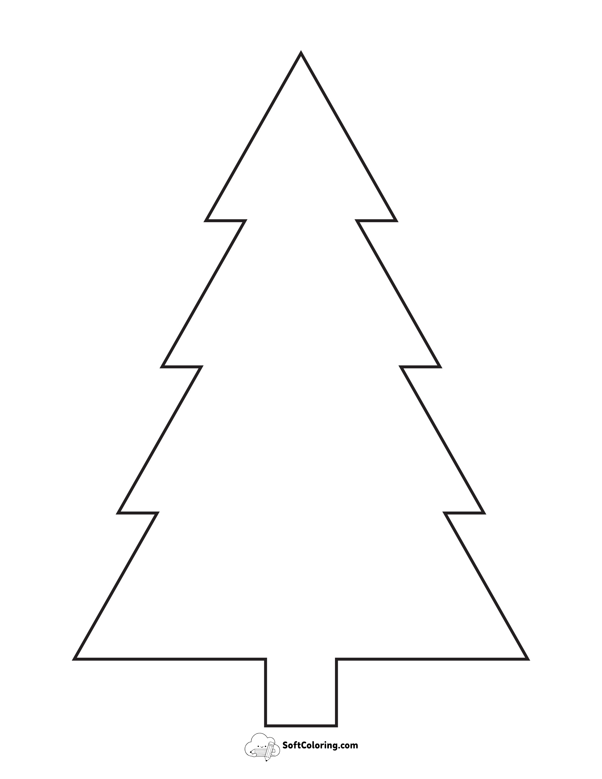 Style 3: Blank Christmas Tree Template