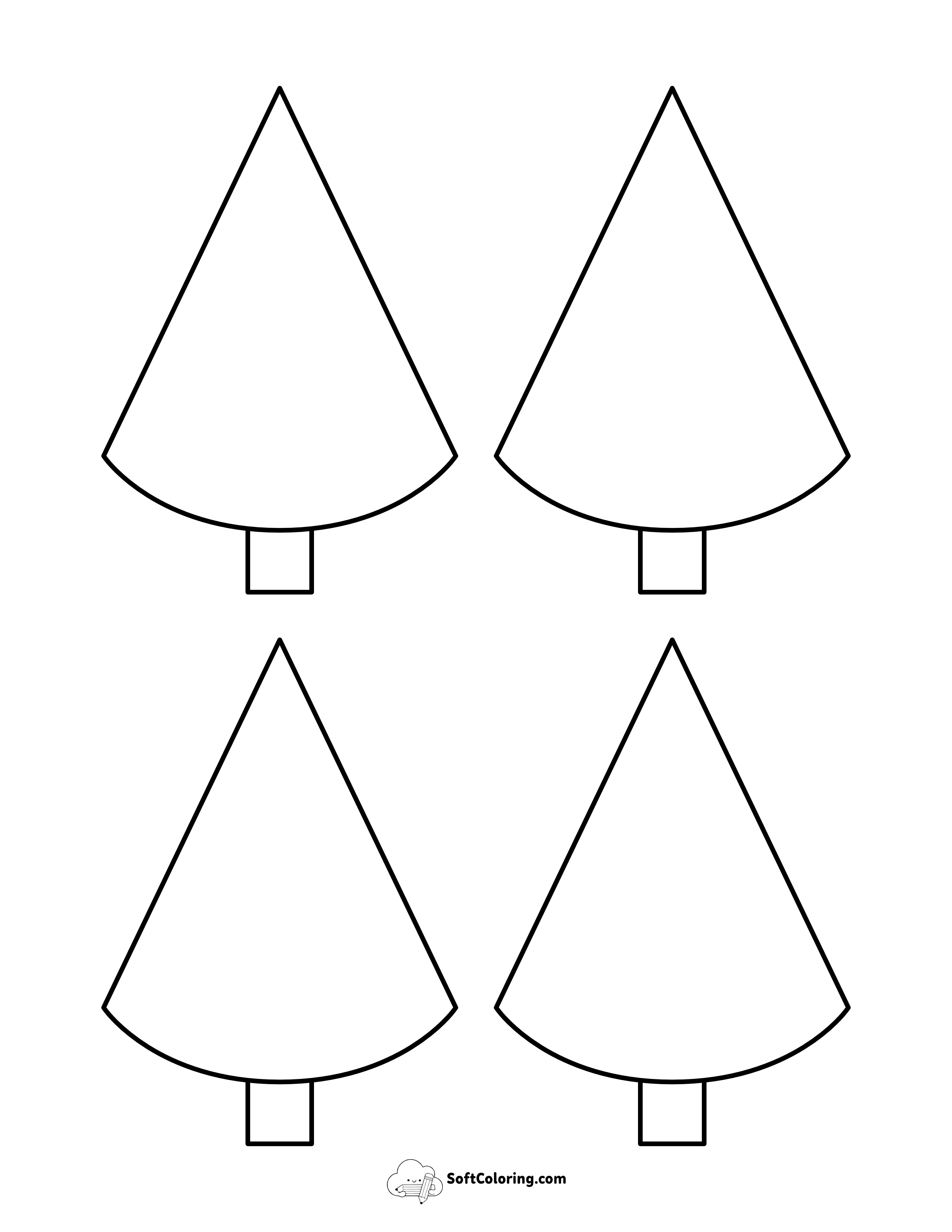 Style 16: Small Conical Tree Template