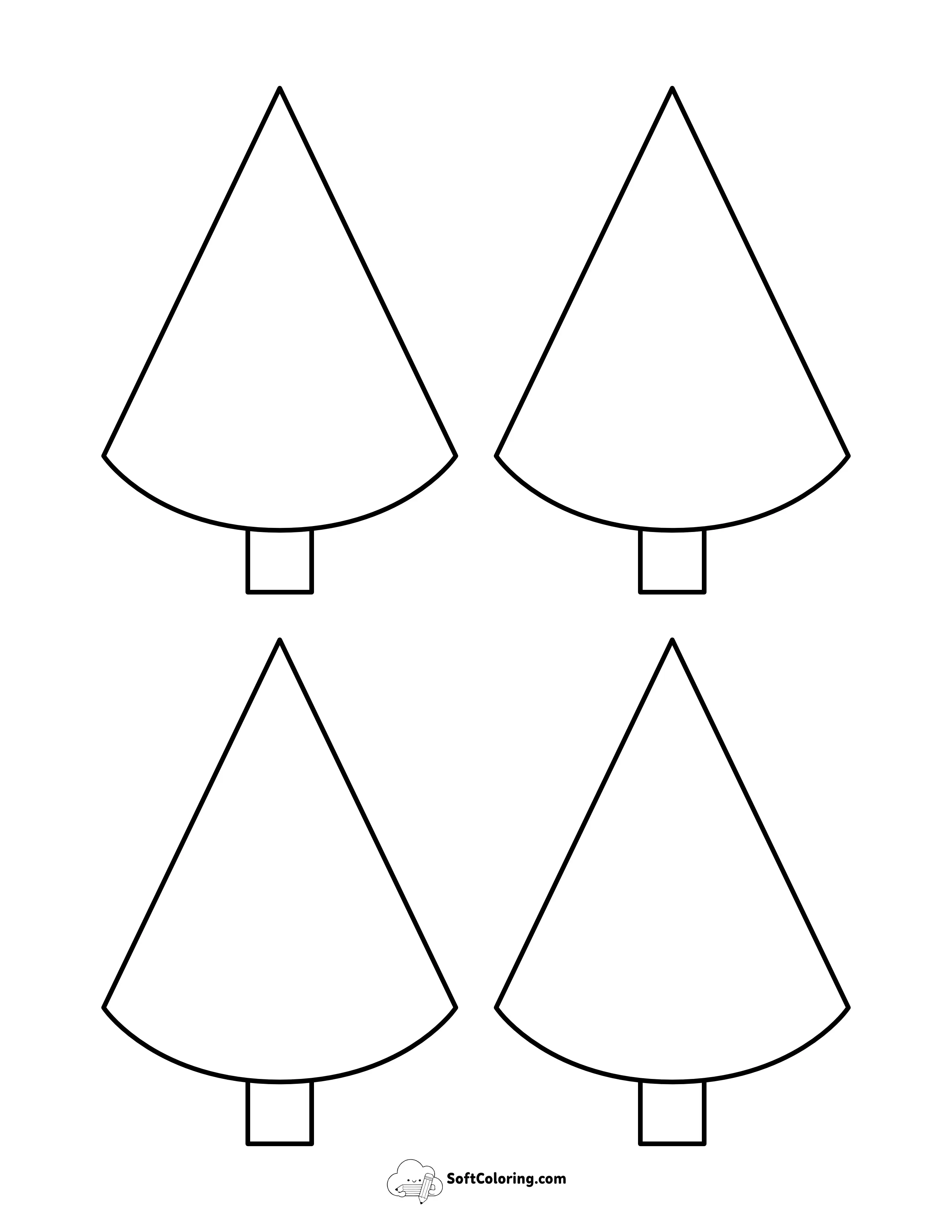 Style 16: Small Conical Tree Template