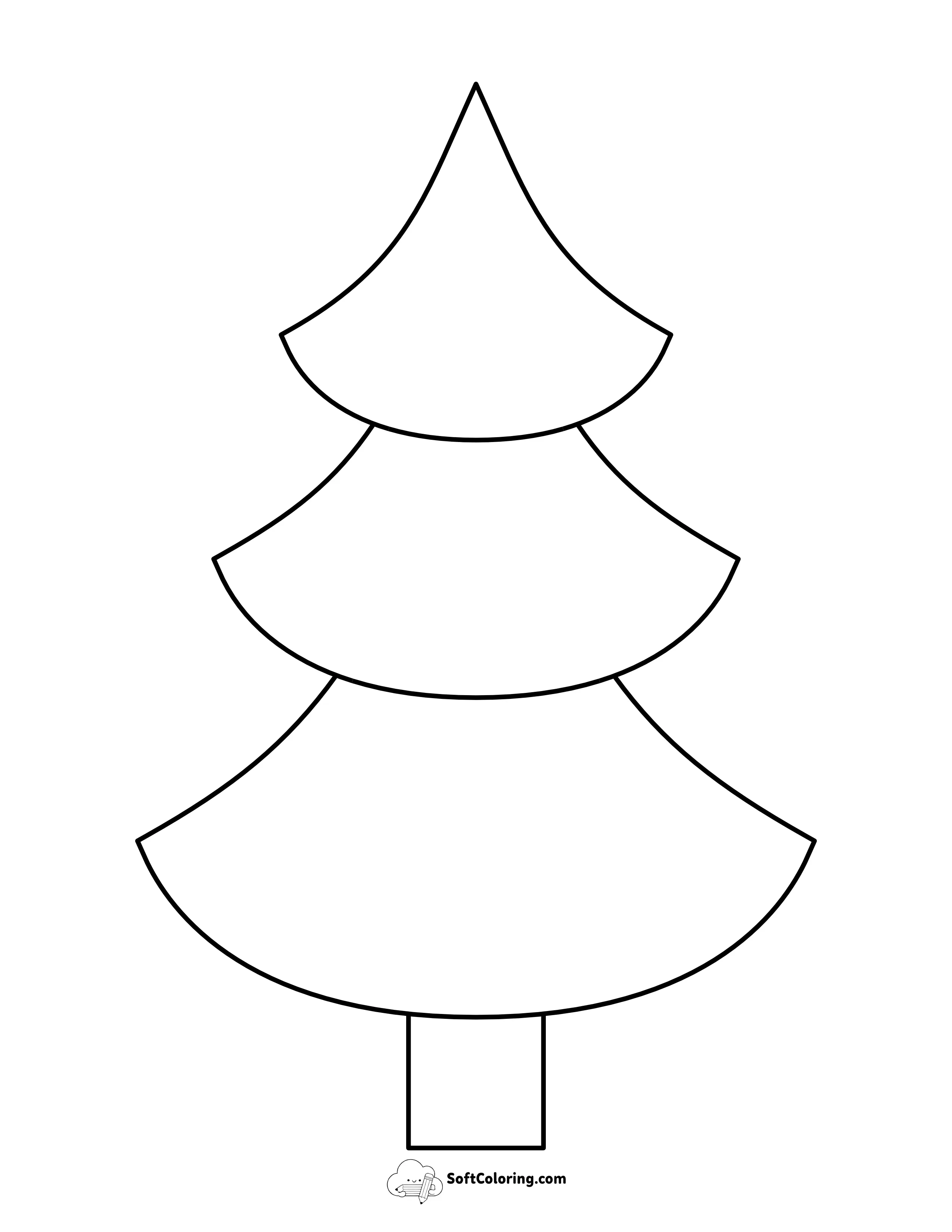 Style 15: Layered Christmas Tree Outline