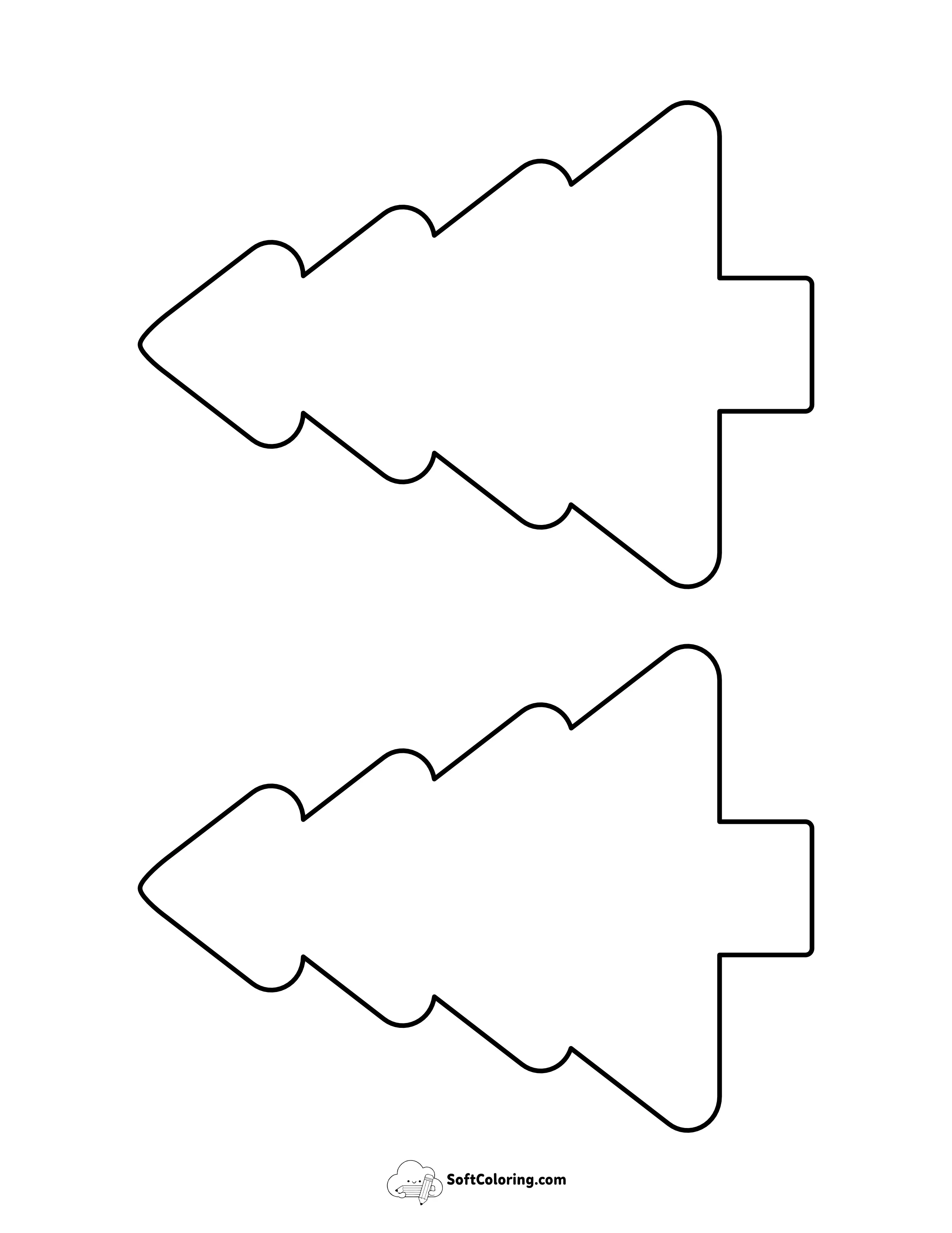 Style 2: Medium Christmas Tree Outlines