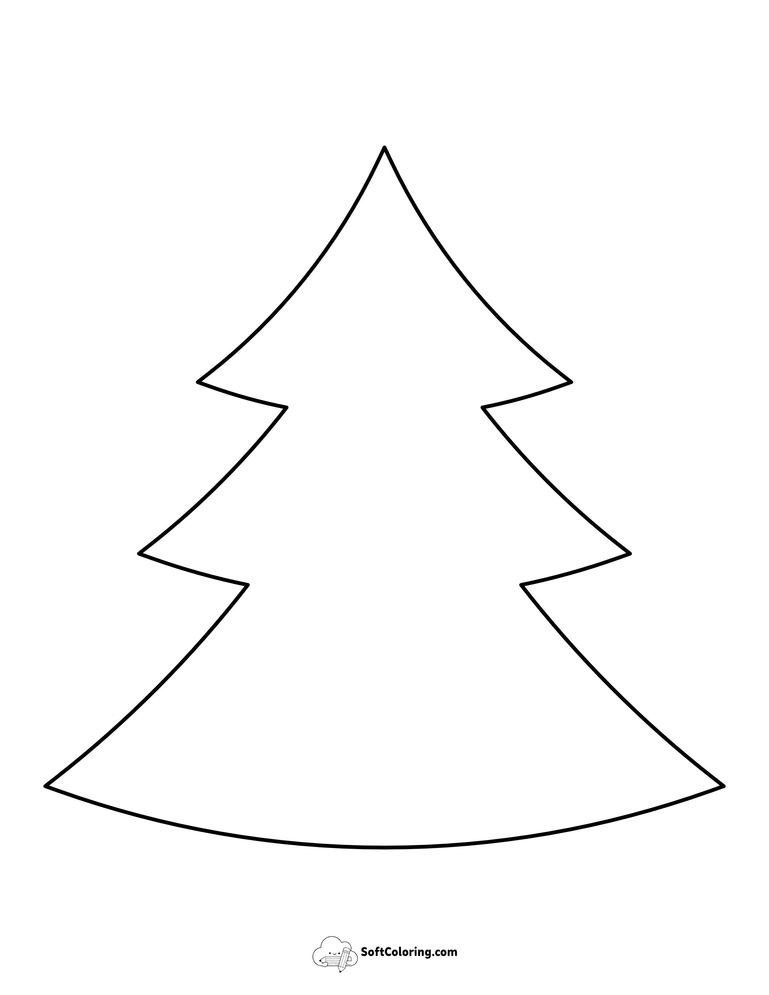 Style 4: Simple Christmas Tree Outline