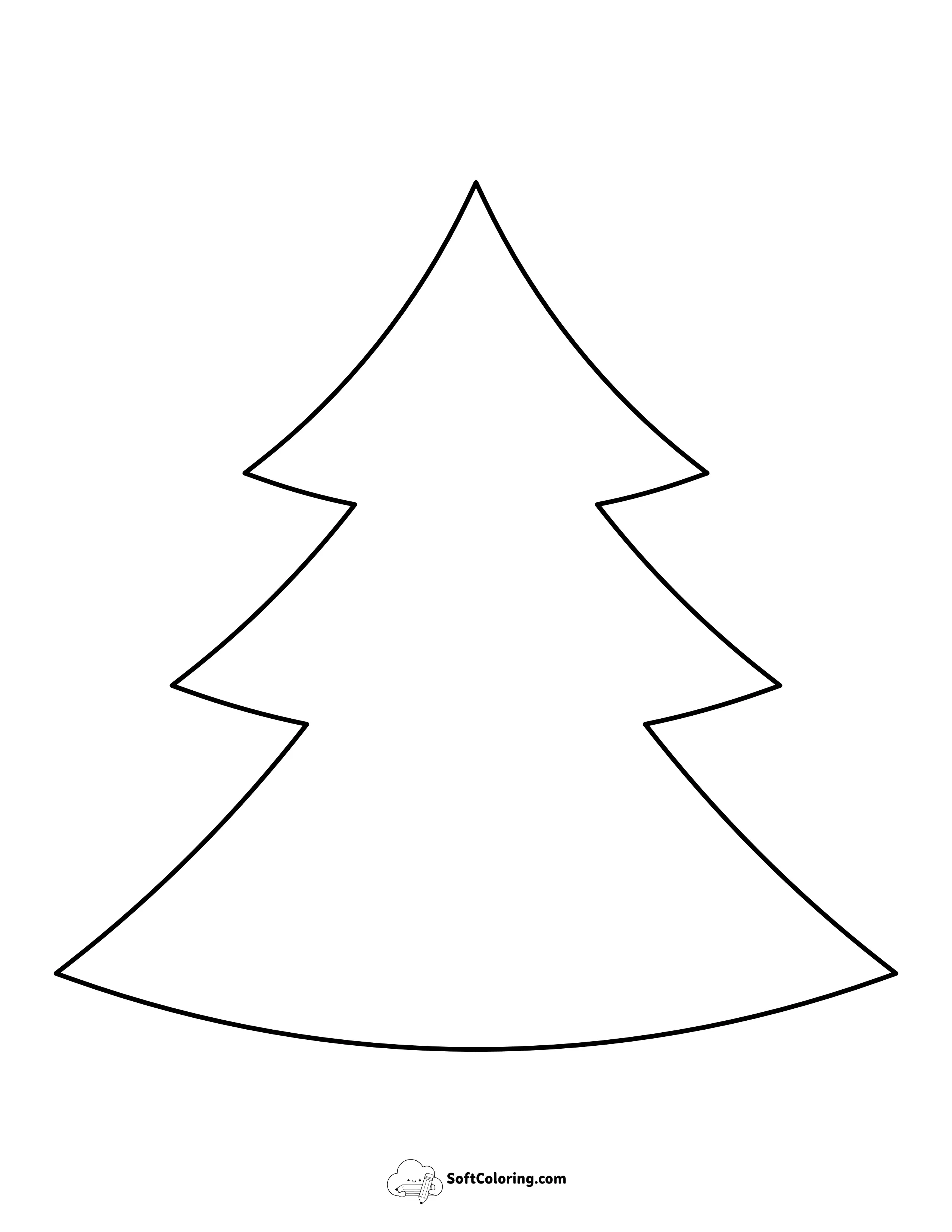Style 4: Simple Christmas Tree Outline