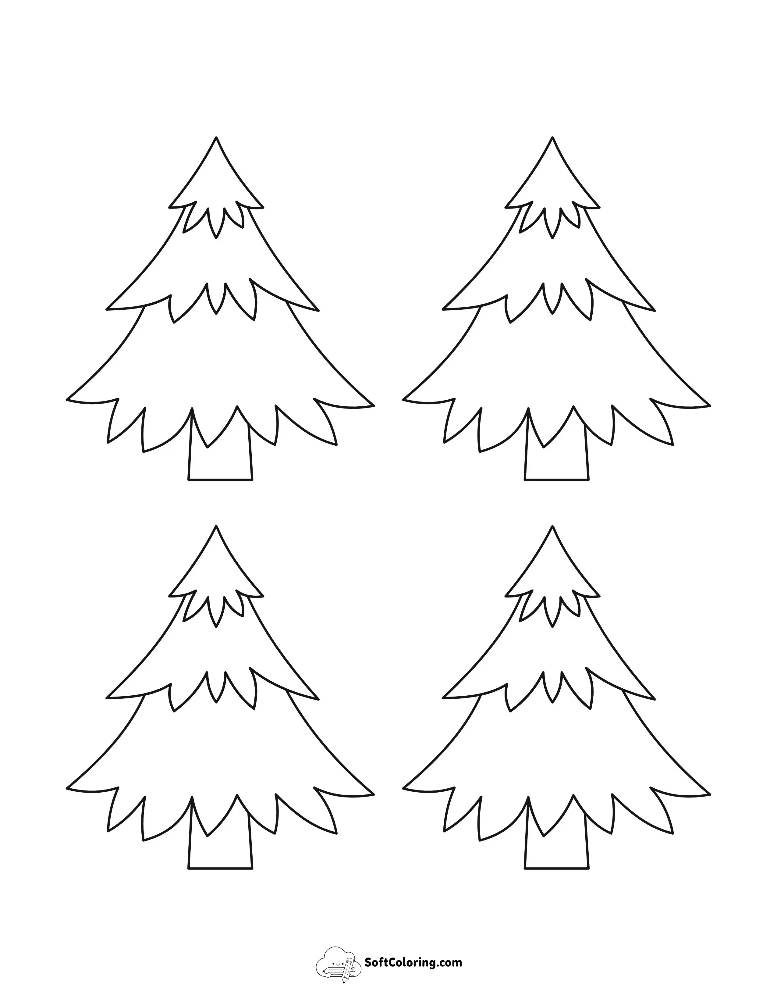 Style 12: Small Christmas Tree Outlines