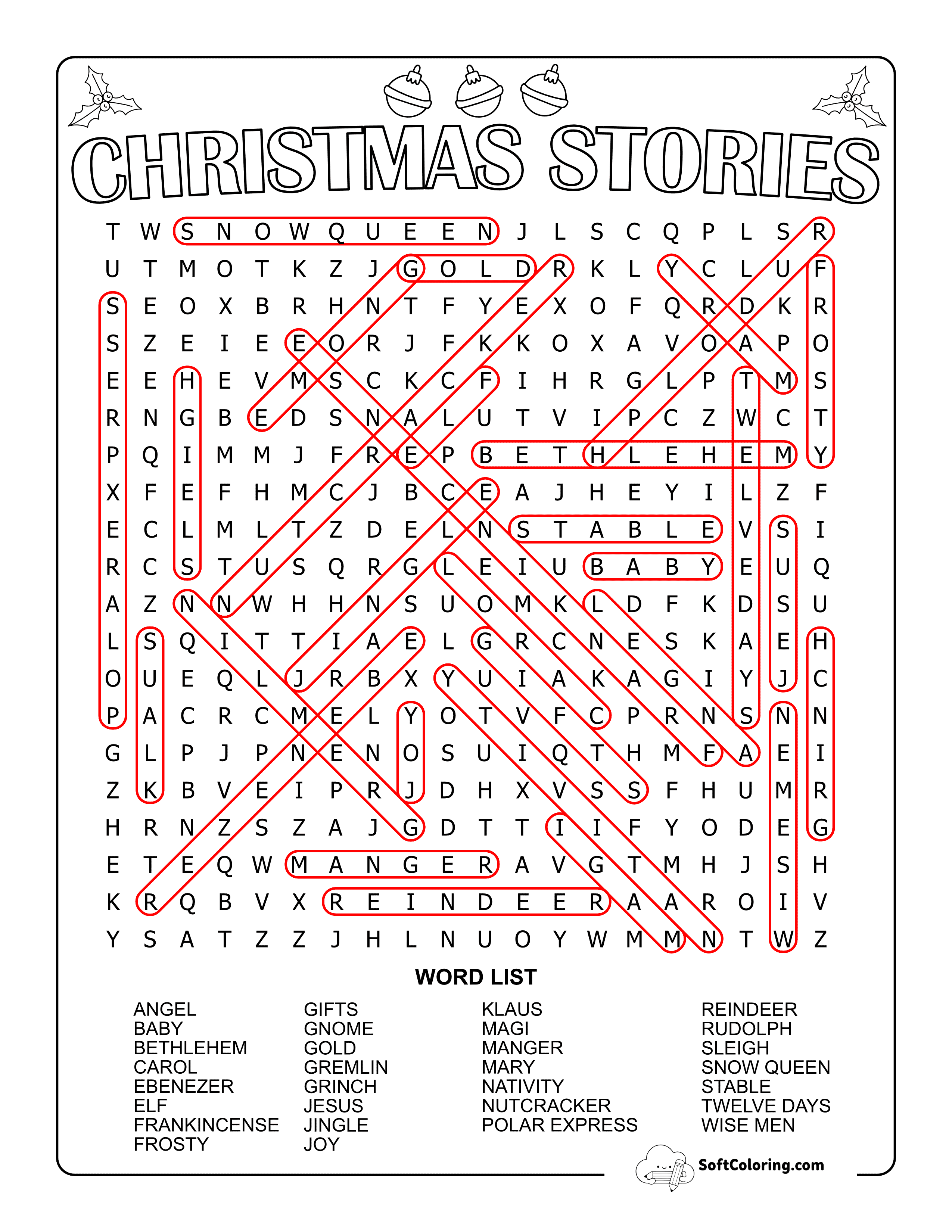 Hard Christmas Stories Solution