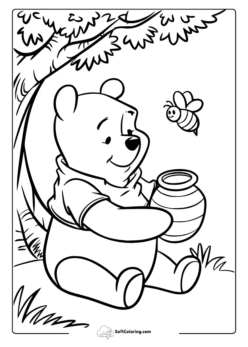 Classic Winnie The Pooh Coloring Pages