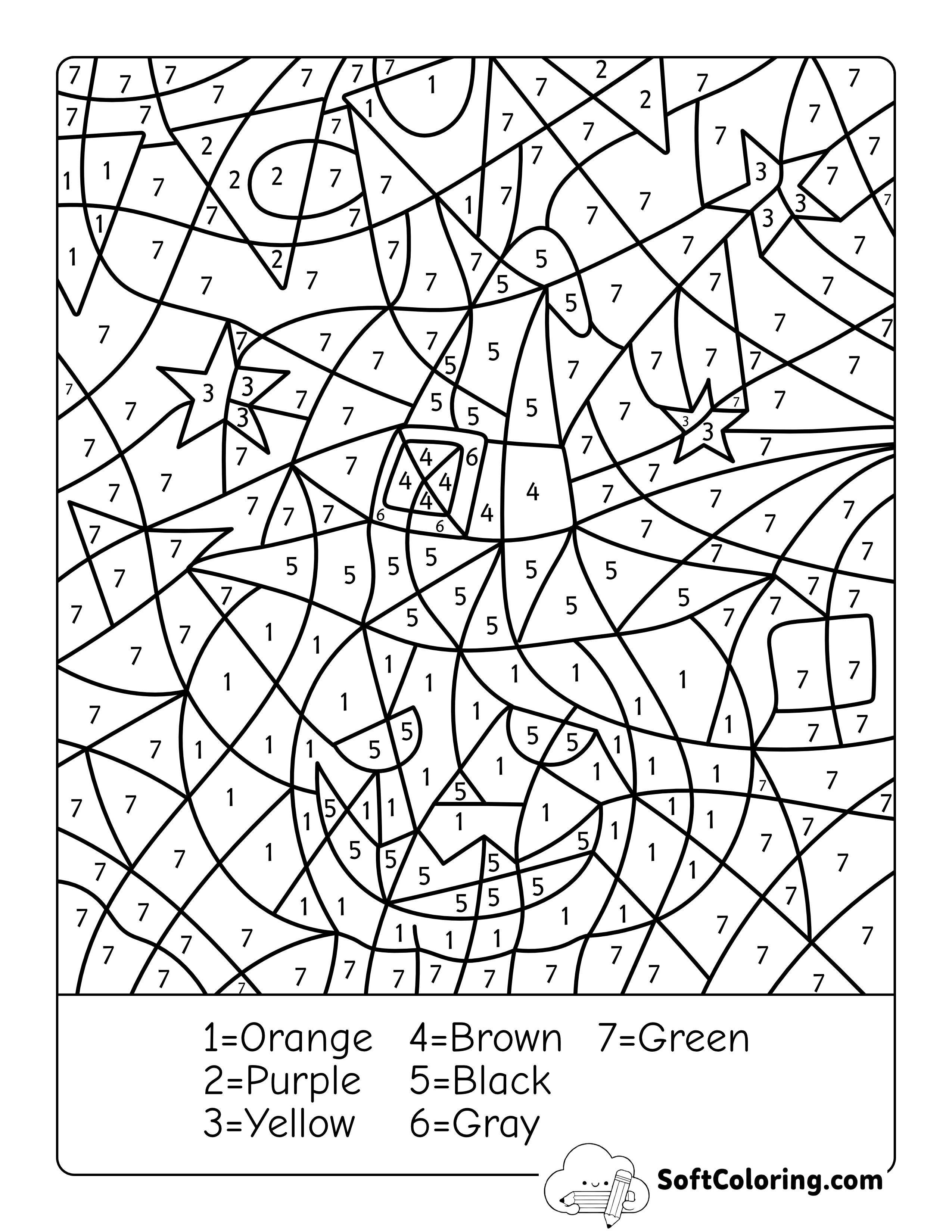 Halloween Color by Numbers Printable