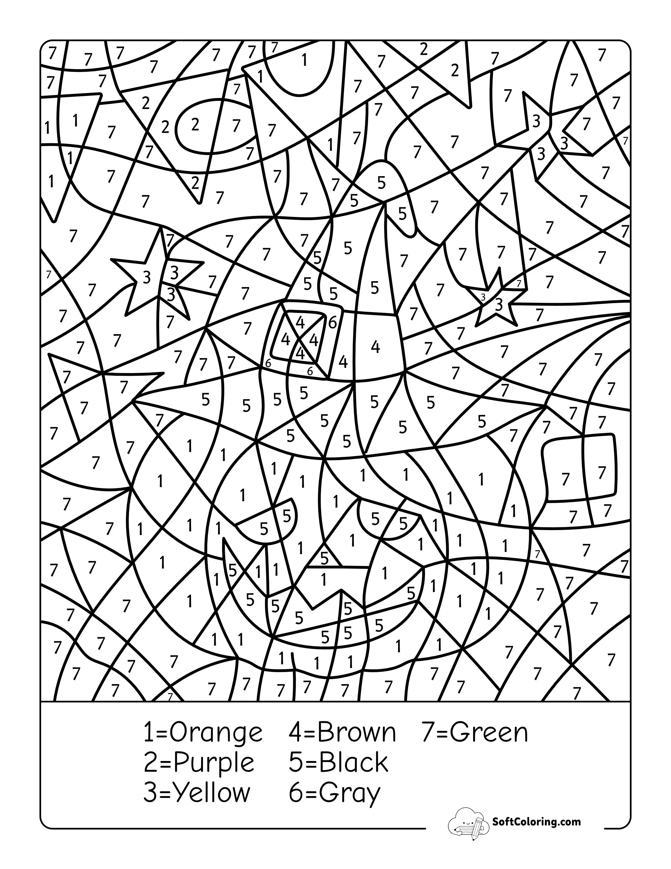 Halloween Color By Numbers Printable