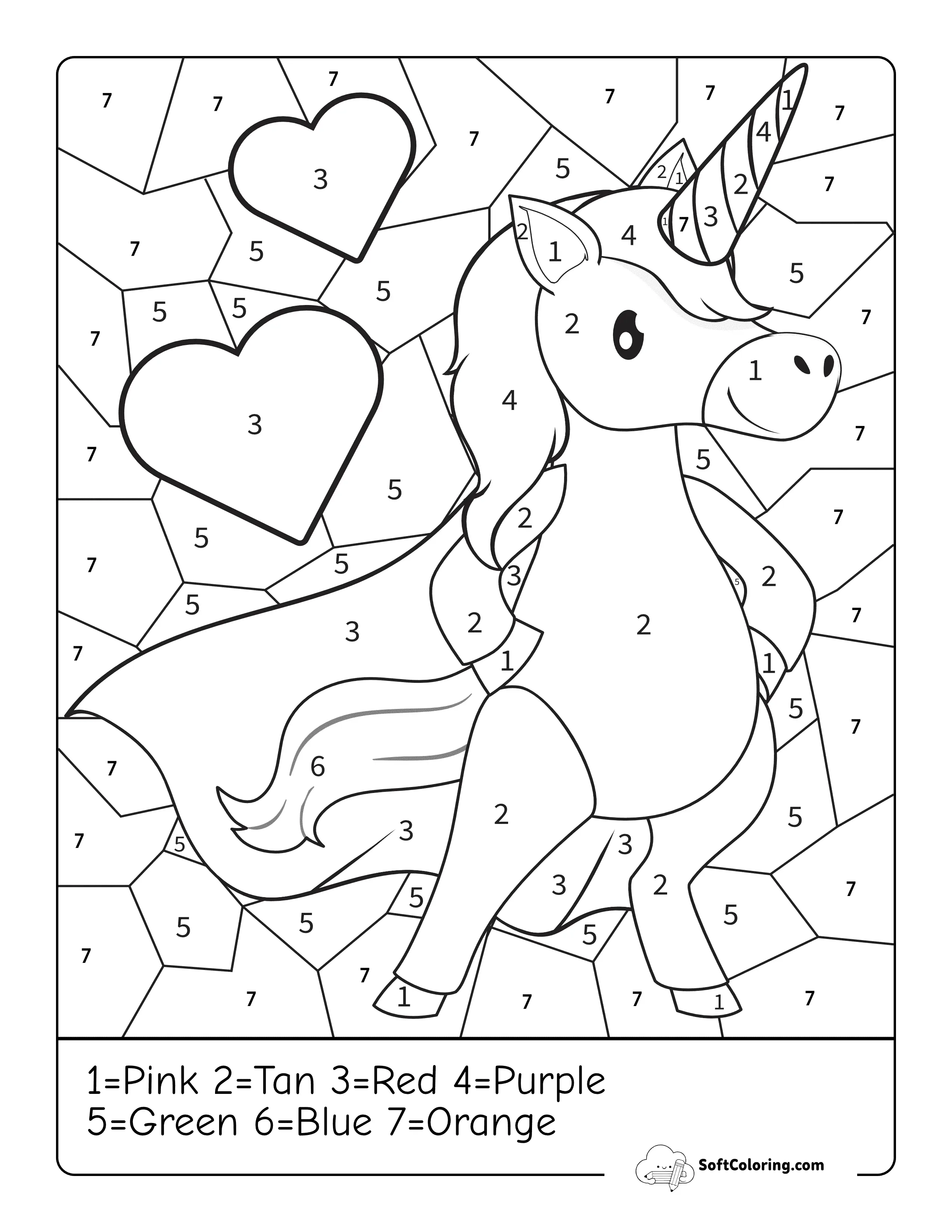 Unicorn Superhero Printable Color By Number For Kids