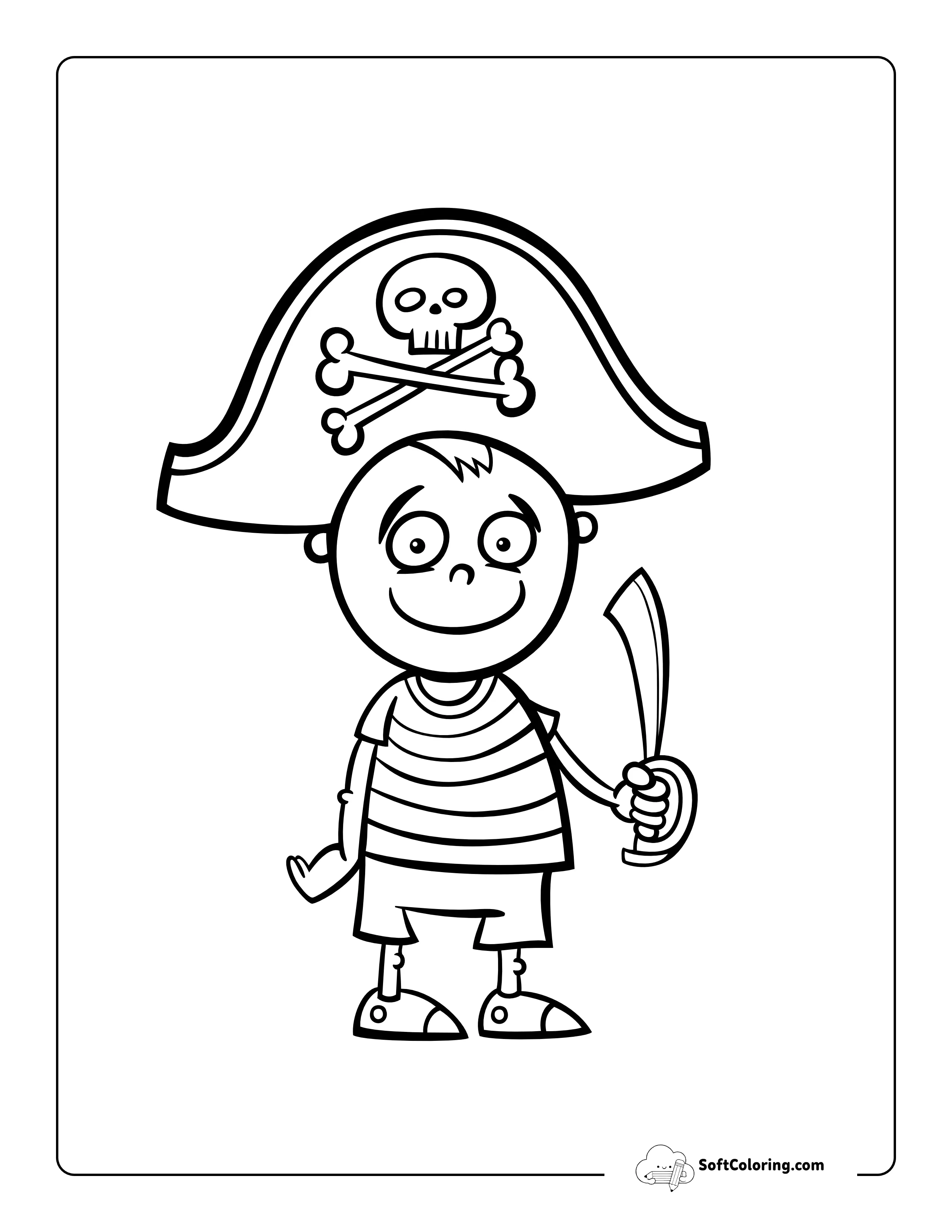 Pirate Coloring Page For Boys