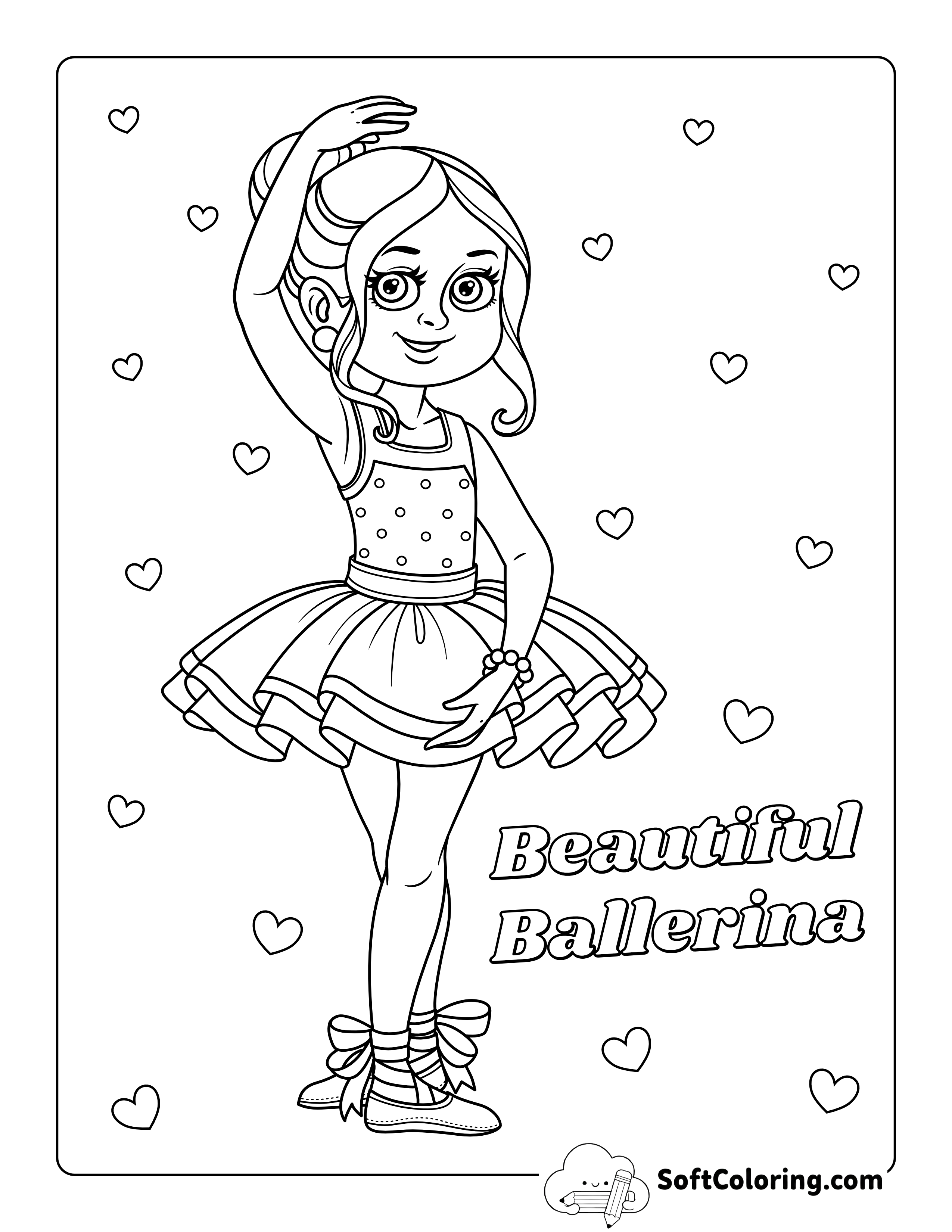 Ballerina Coloring Sheet for Girls
