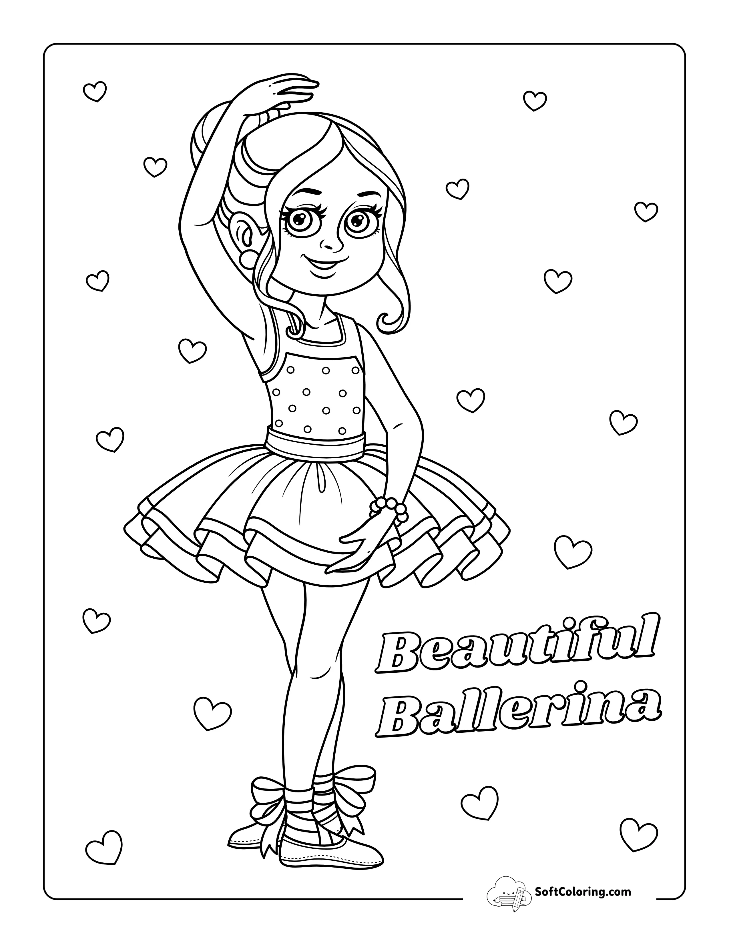 Ballerina Coloring Sheet For Girls