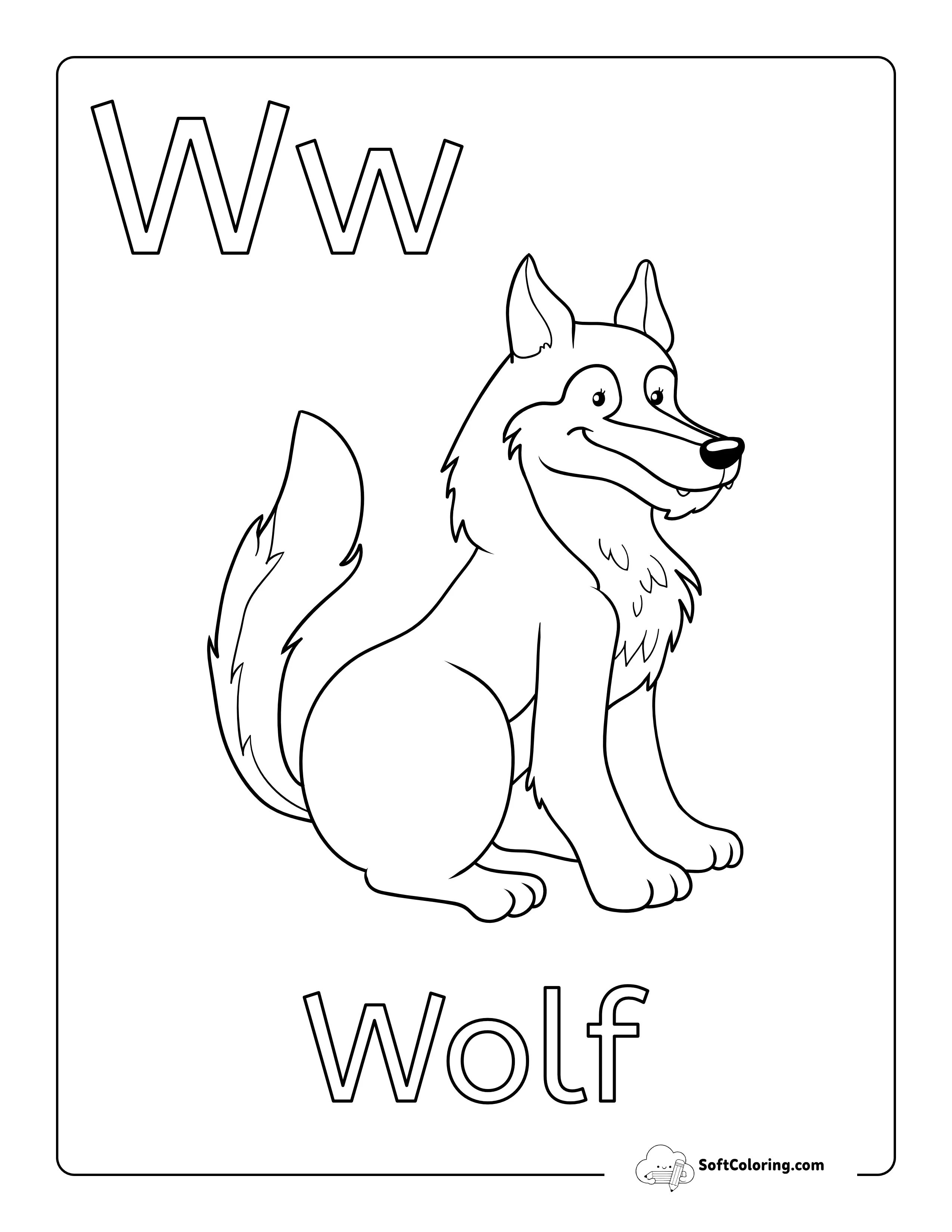 Wolf Alphabet Printable For Kids