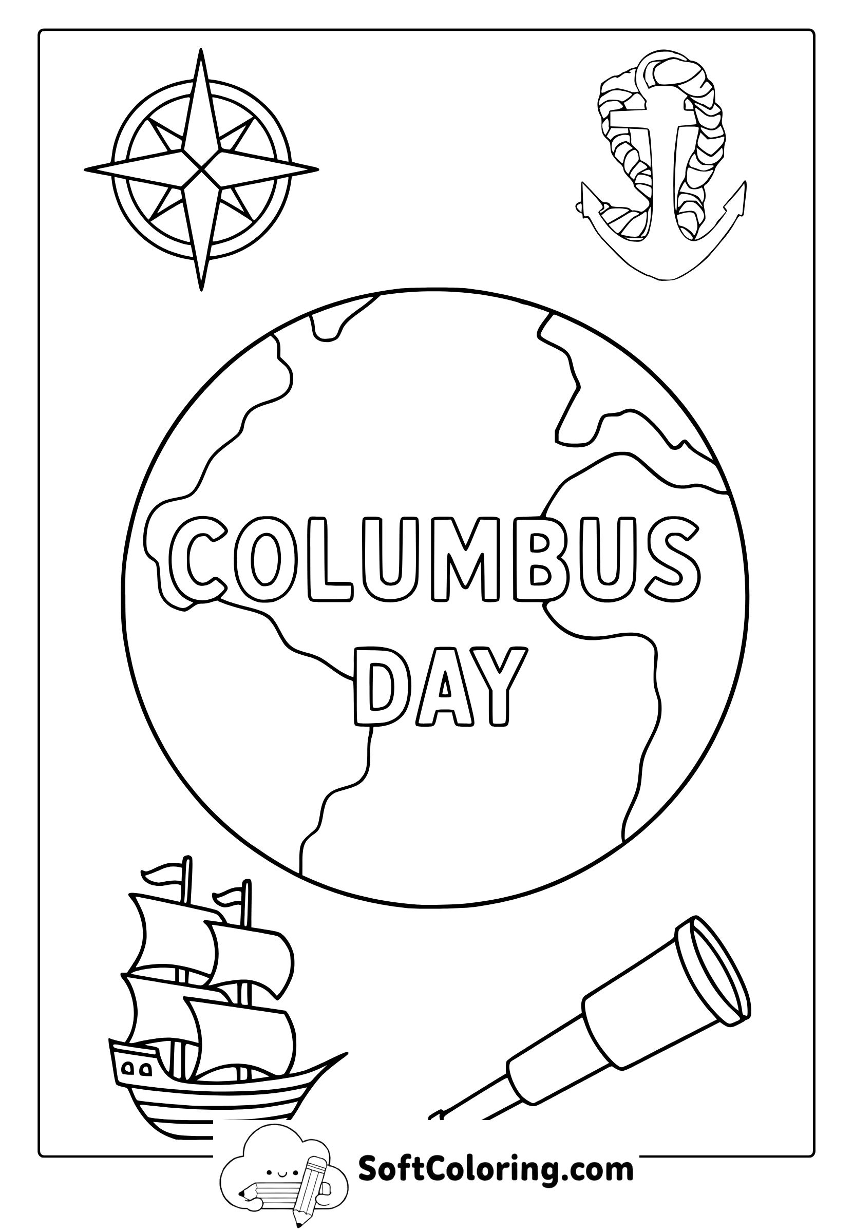 columbus day coloring page