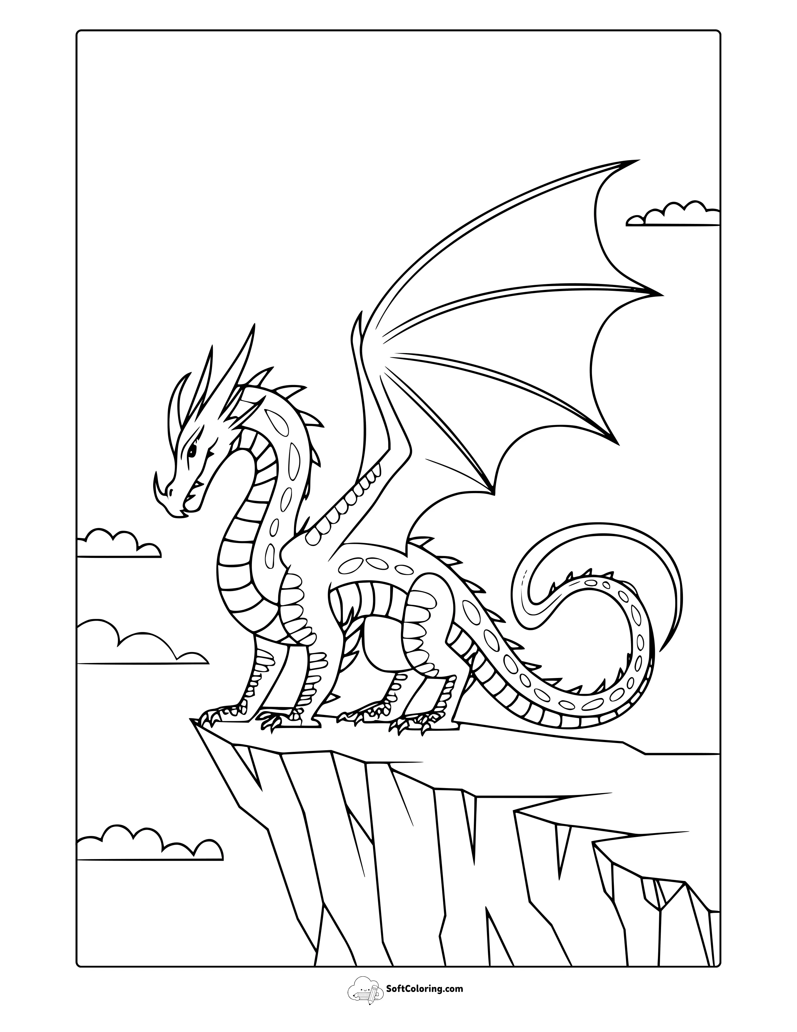 Cool Dragon Coloring Page
