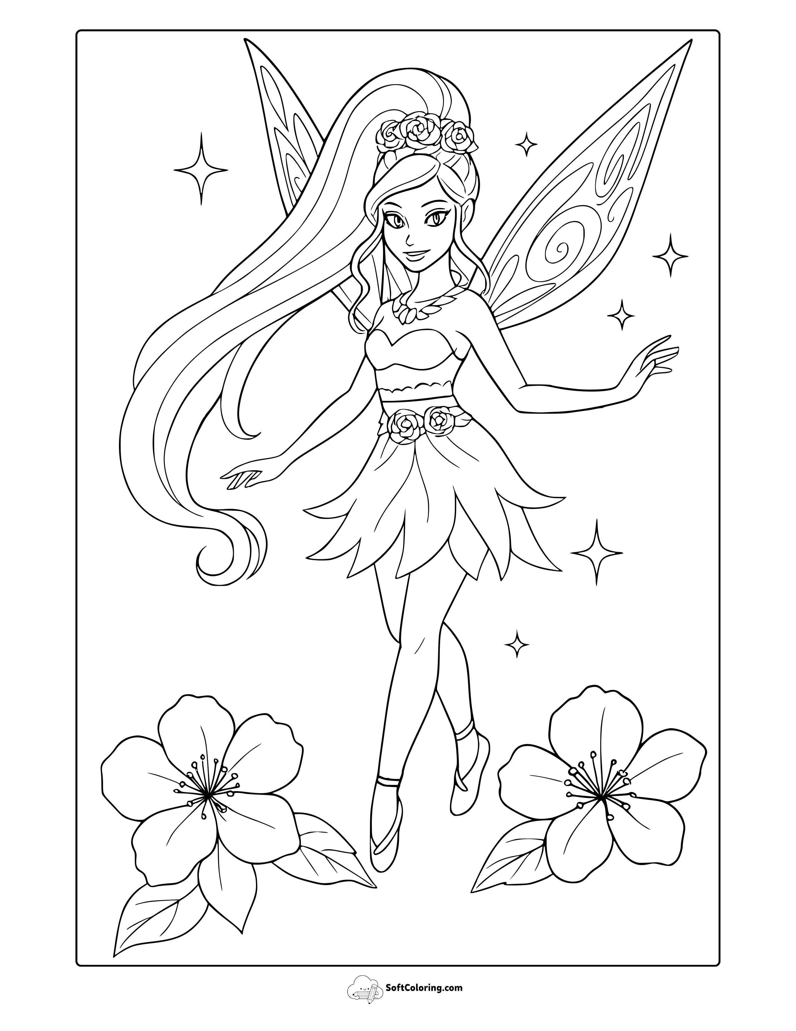 Cool Fairy Coloring Page