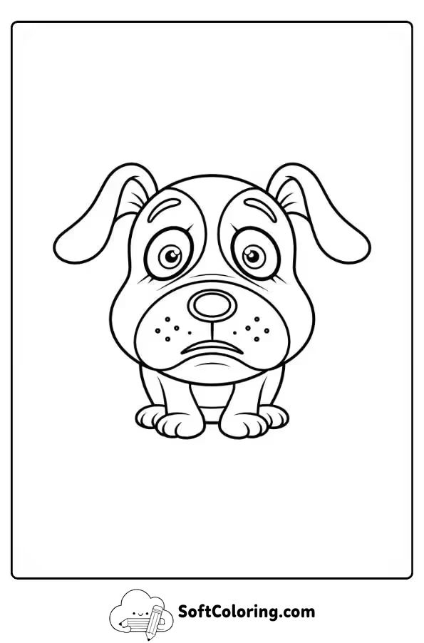 Crazy Dog Coloring Page