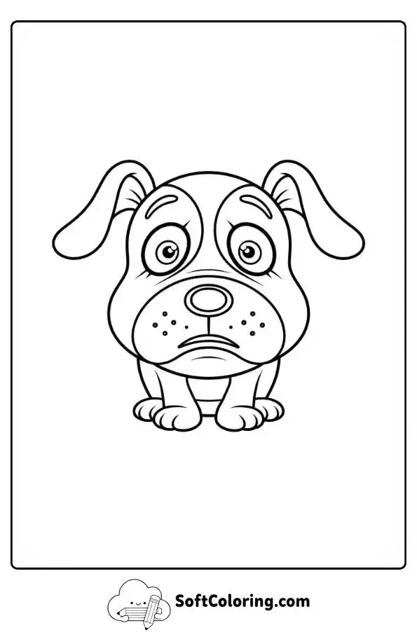 Crazy Dog Coloring Page