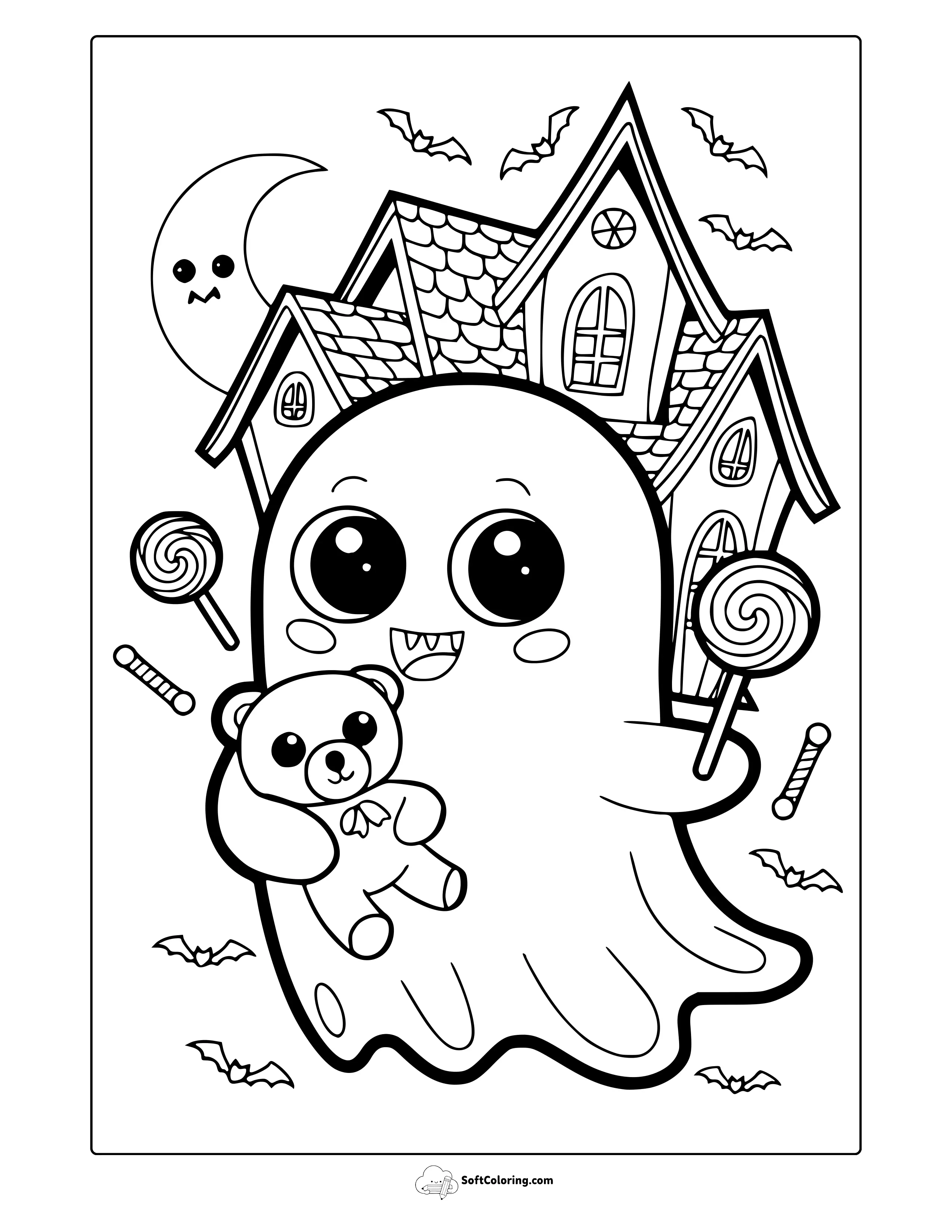 Creepy Kawaii Coloring Page