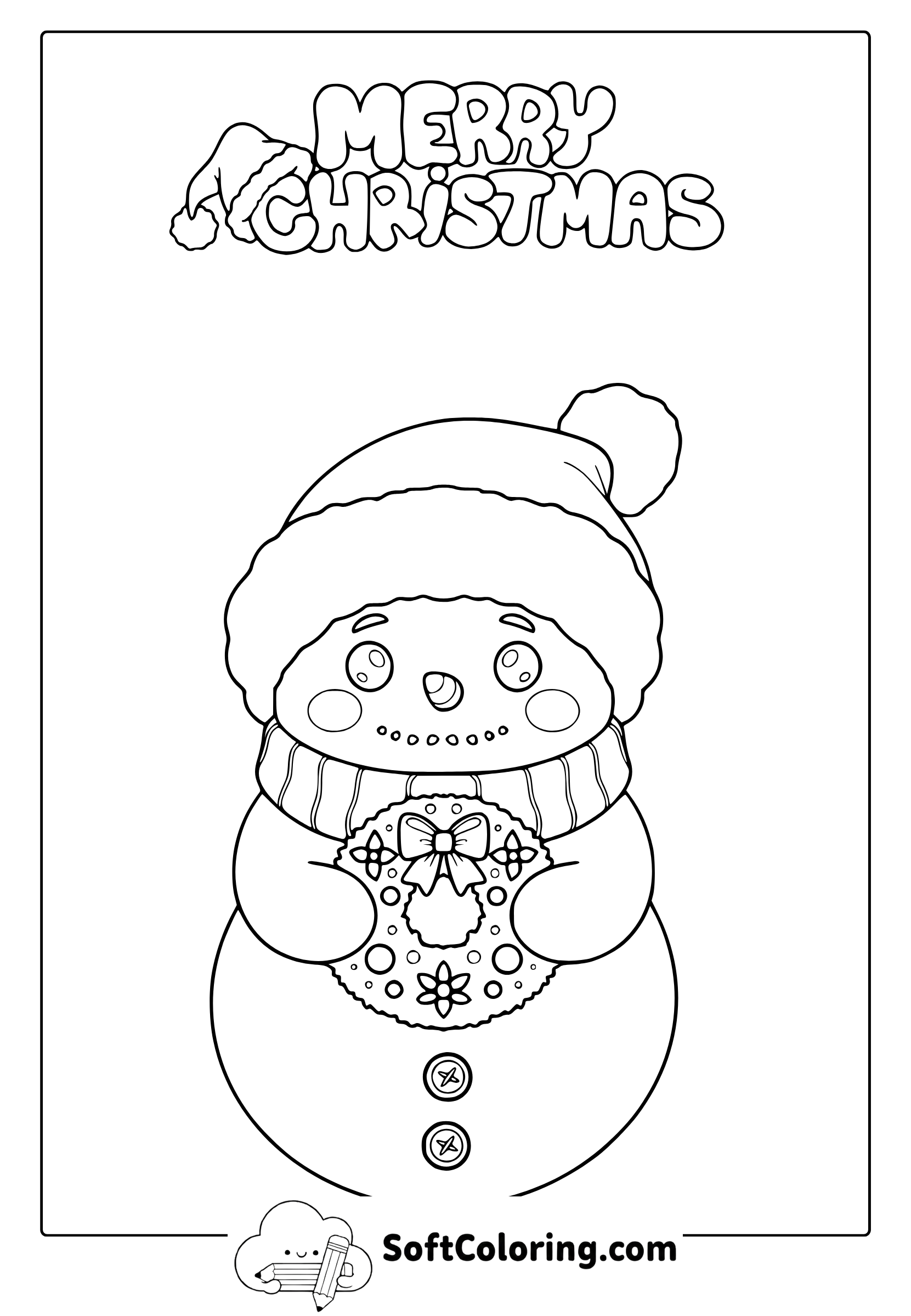 cute christmas snowman