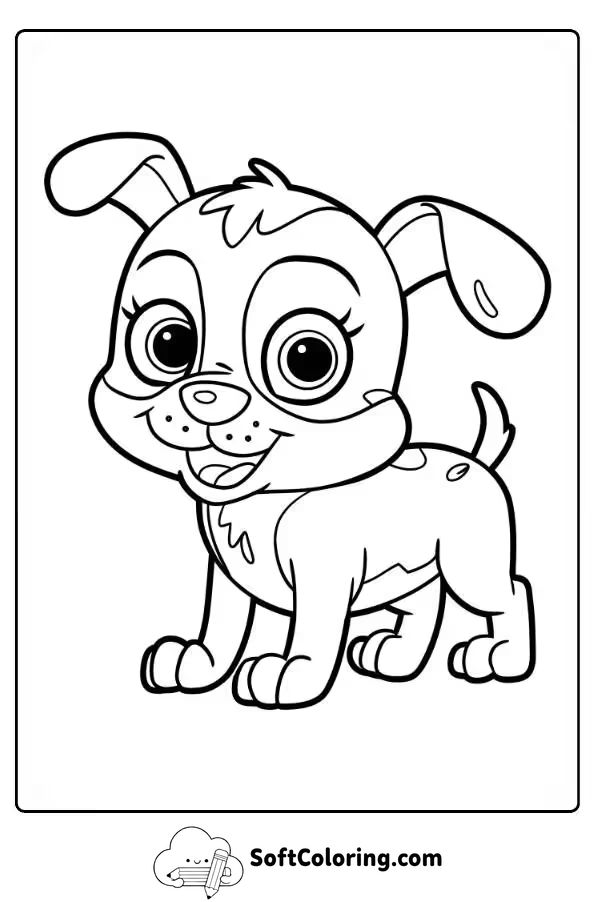 Cute Dog Coloring Page