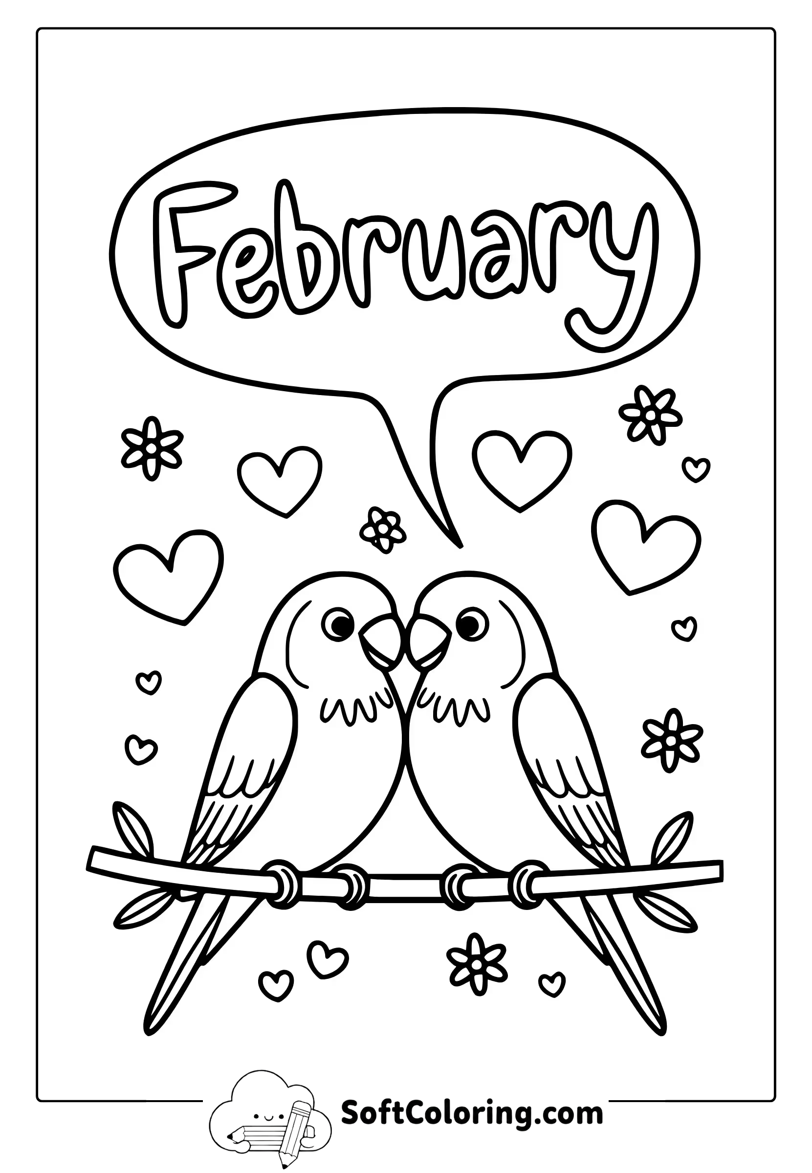 cute february coloring pages