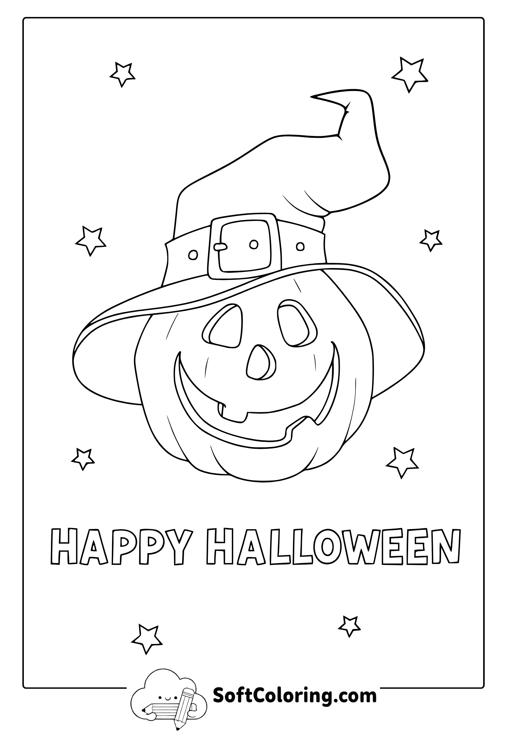 cute halloween pumpkin coloring page