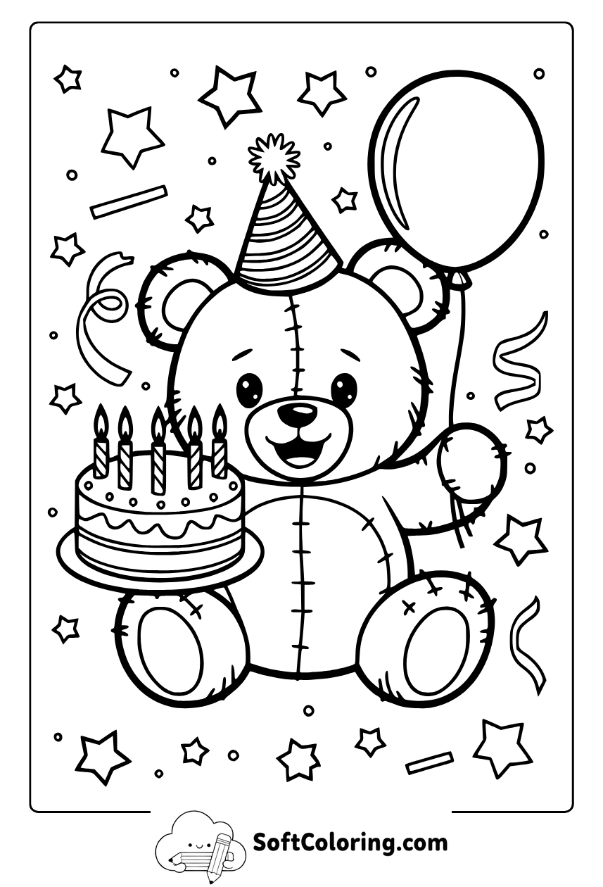 cute happy birthday coloring pages