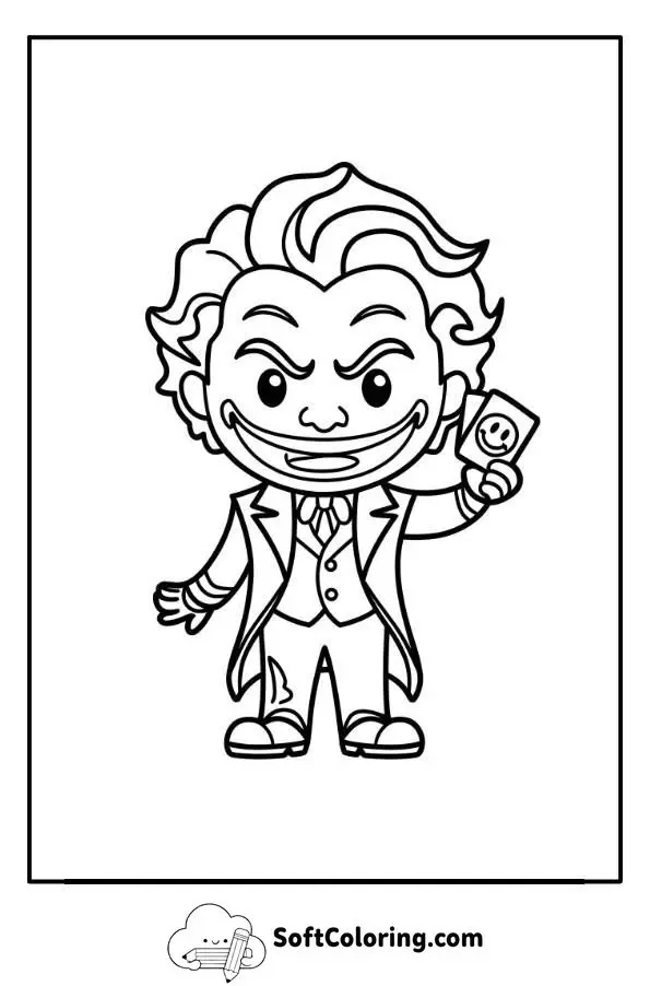 Cute Joker Coloring Page