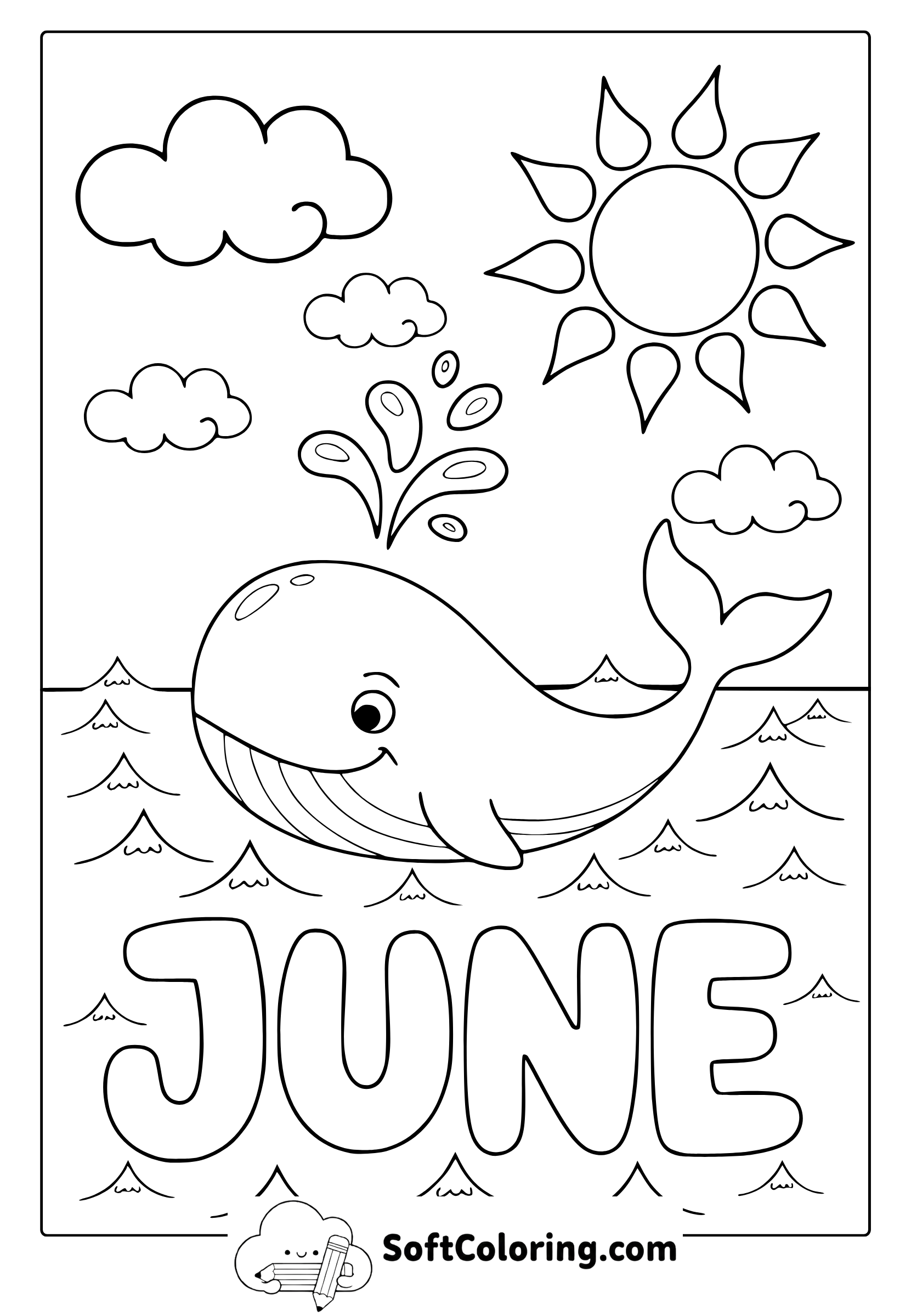 cute june whale coloring page