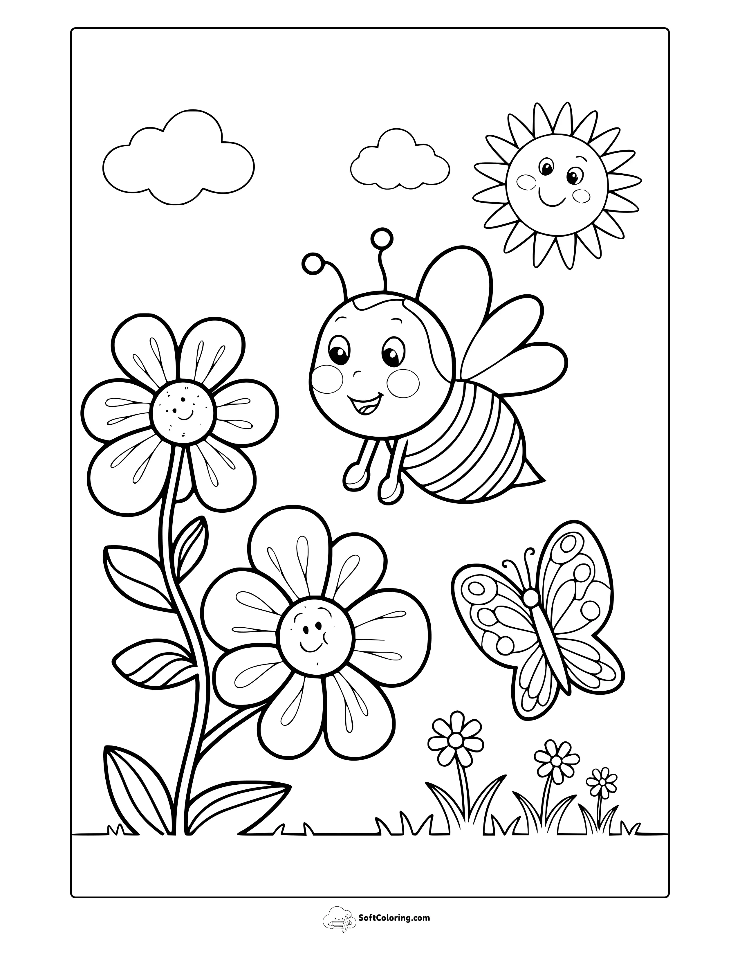 Cute May Coloring Page