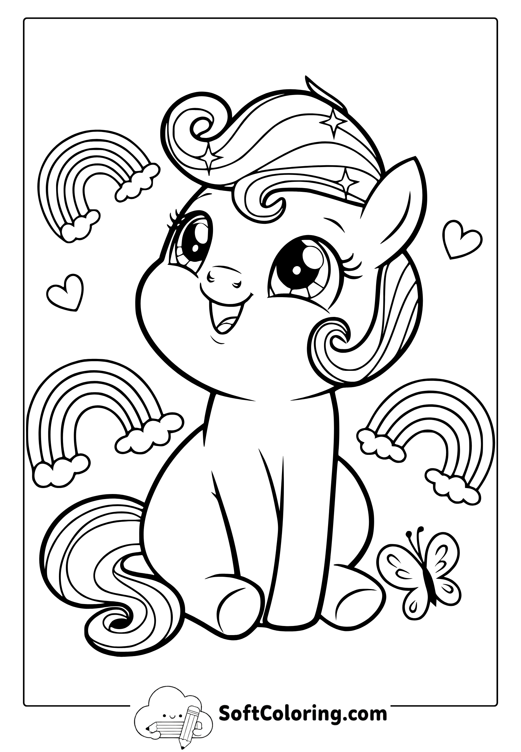 Cute My Little Pony Coloring Page