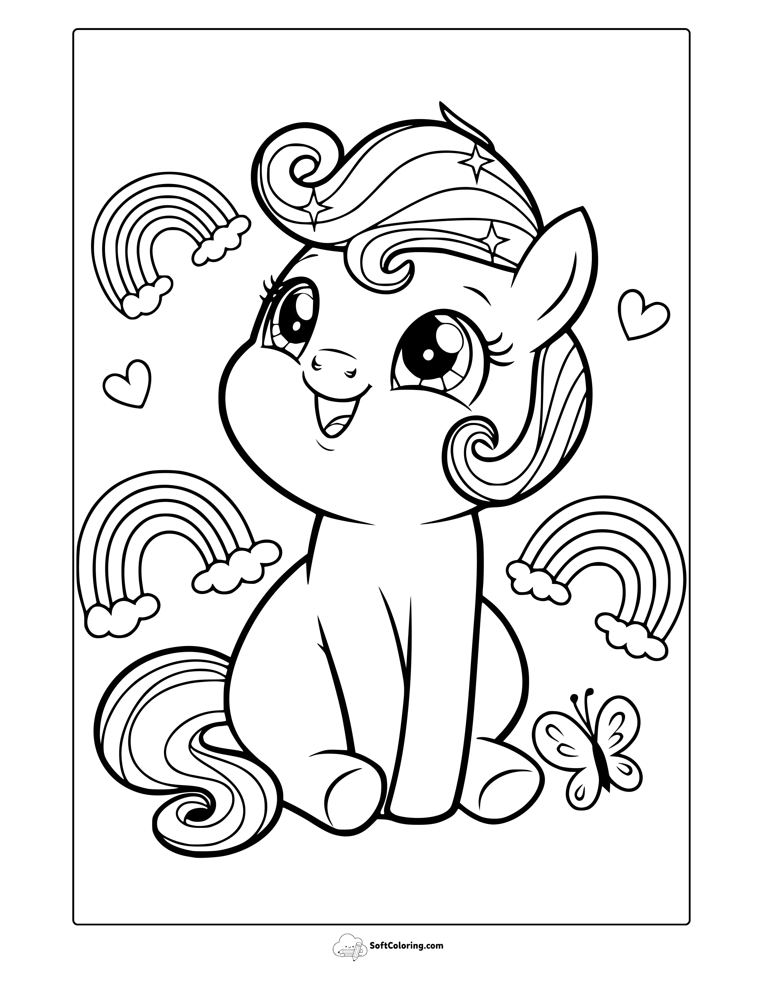 Cute My Little Pony Coloring Page