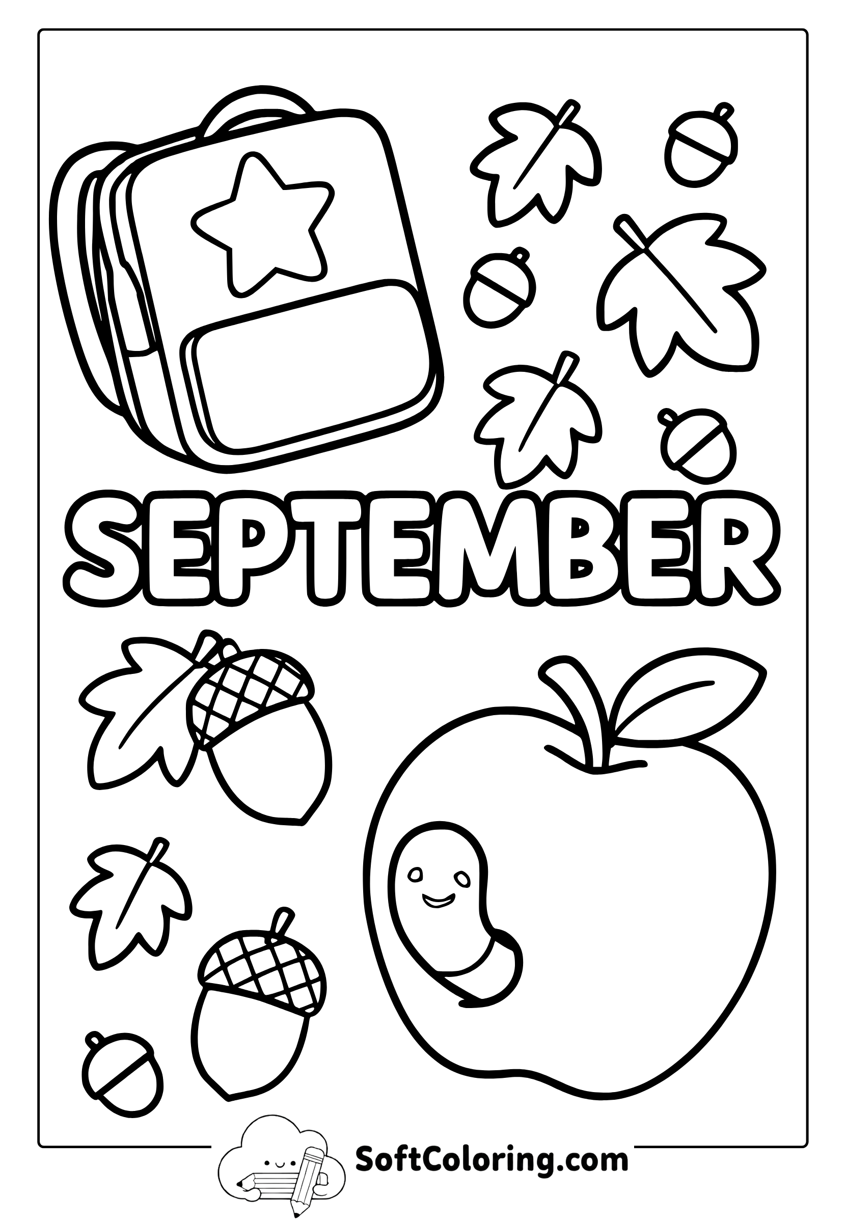 cute september coloring page