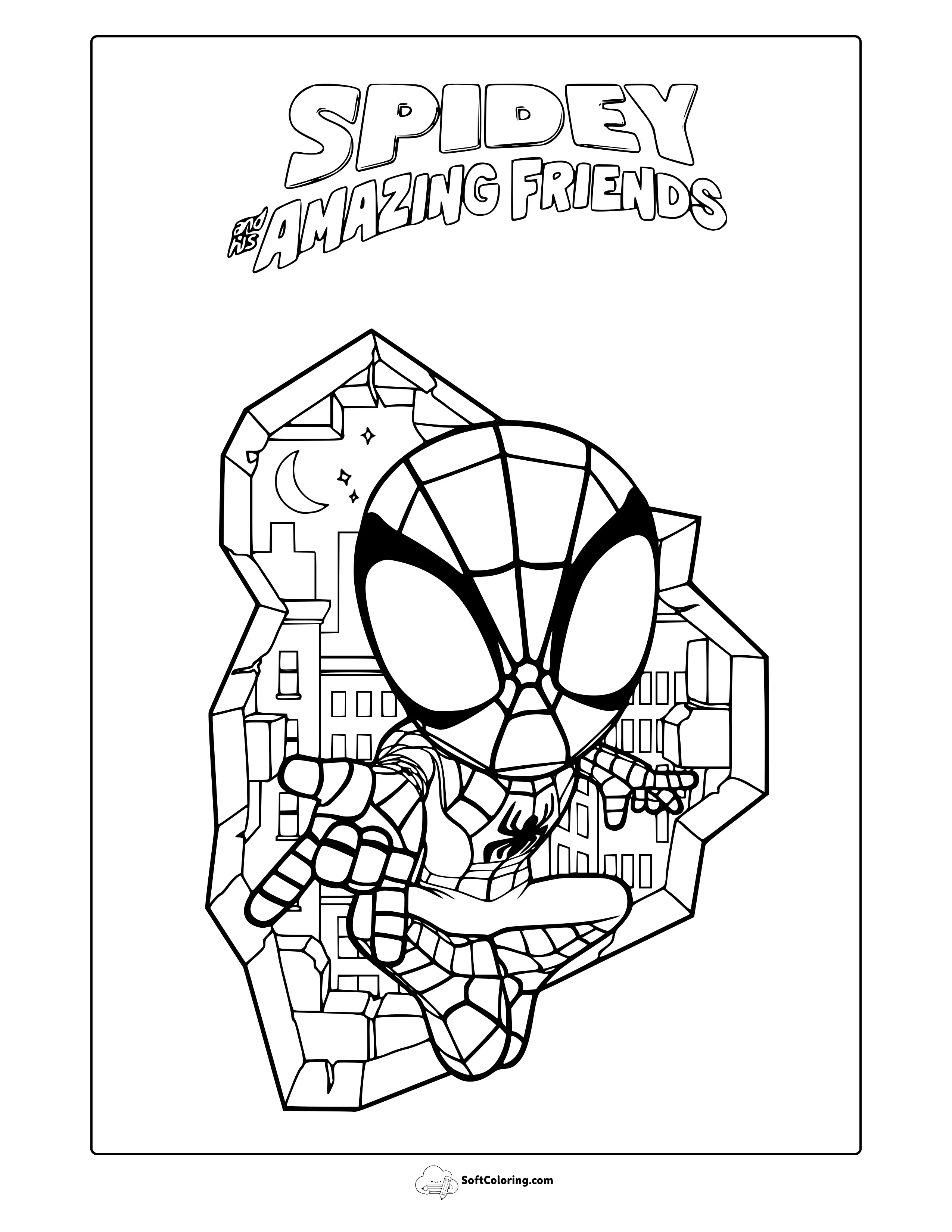 Cute Spidey And His Amazing Friends Coloring Page