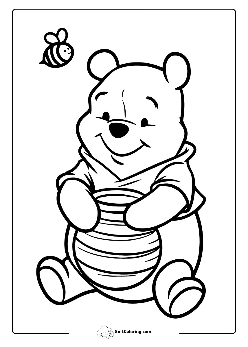 Cute Winnie The Pooh Coloring Pages